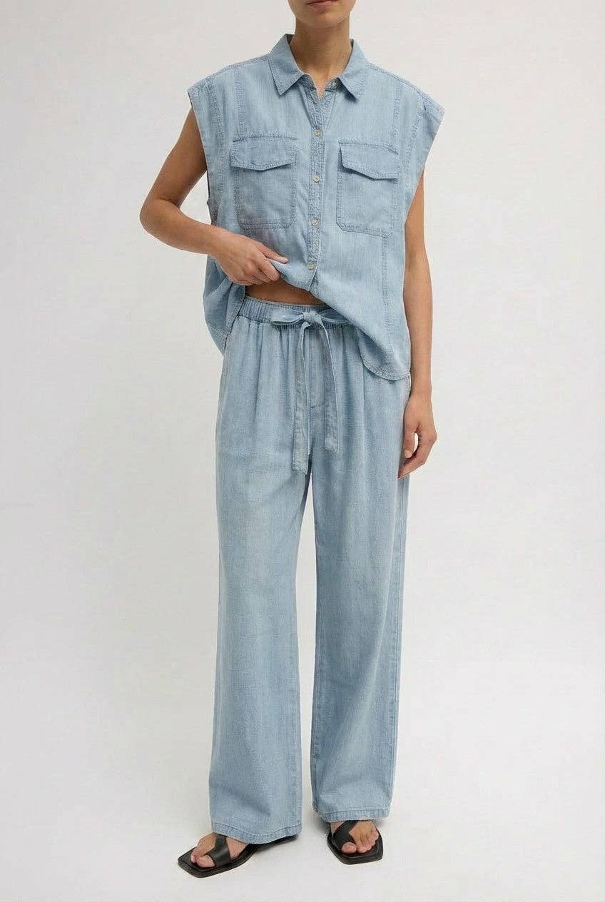 Sleeveless Denim Shirt