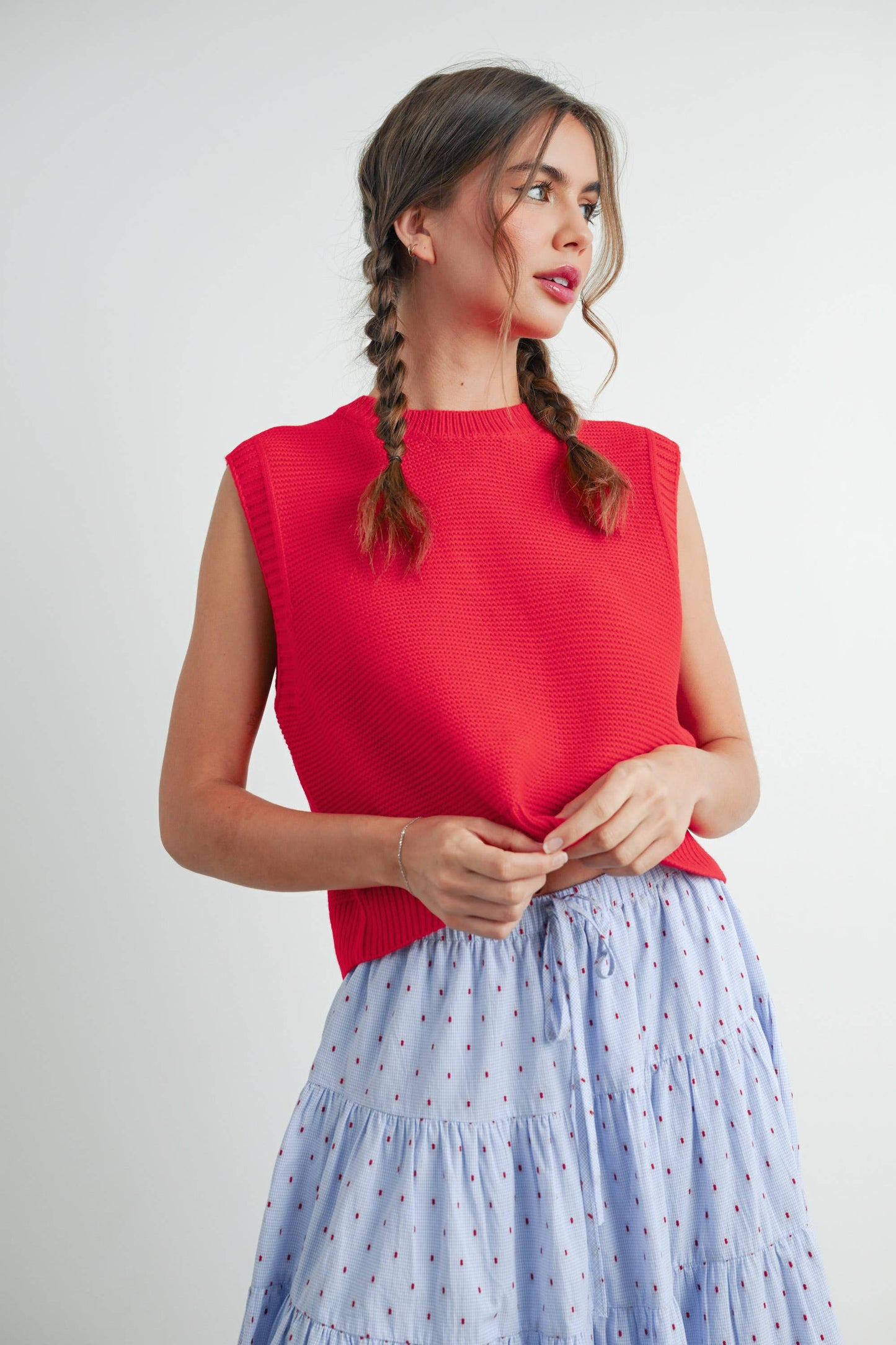 Sweater Top with Tie Back