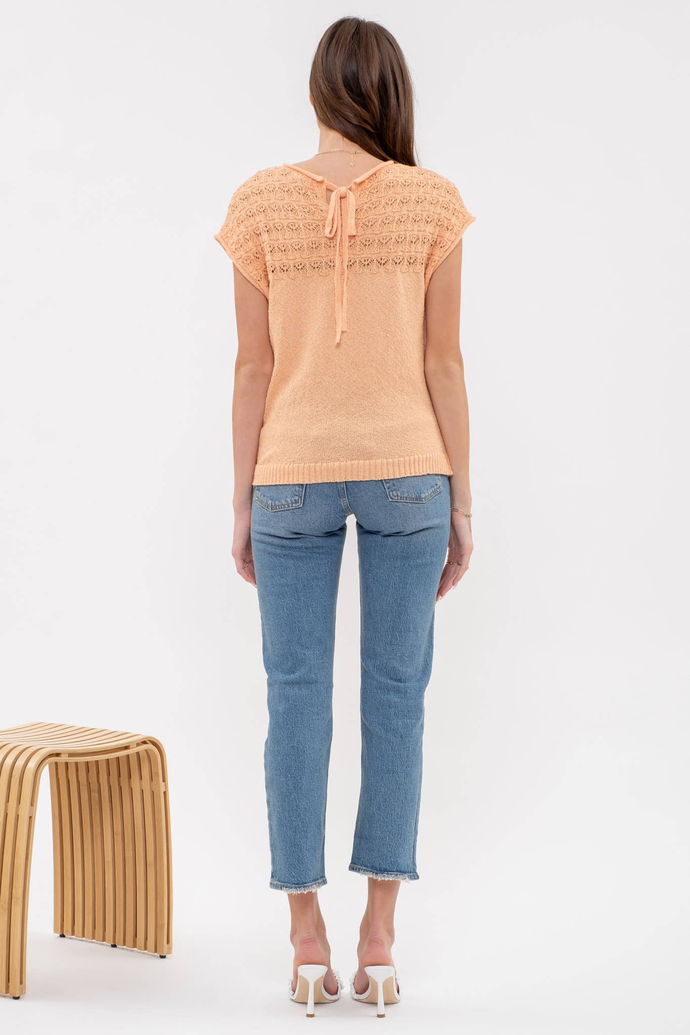 Eyelet Sweater Knit Top