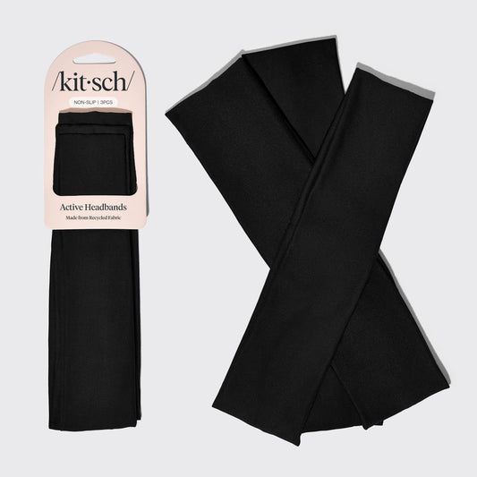 Active Headbands 3pc Set- Black