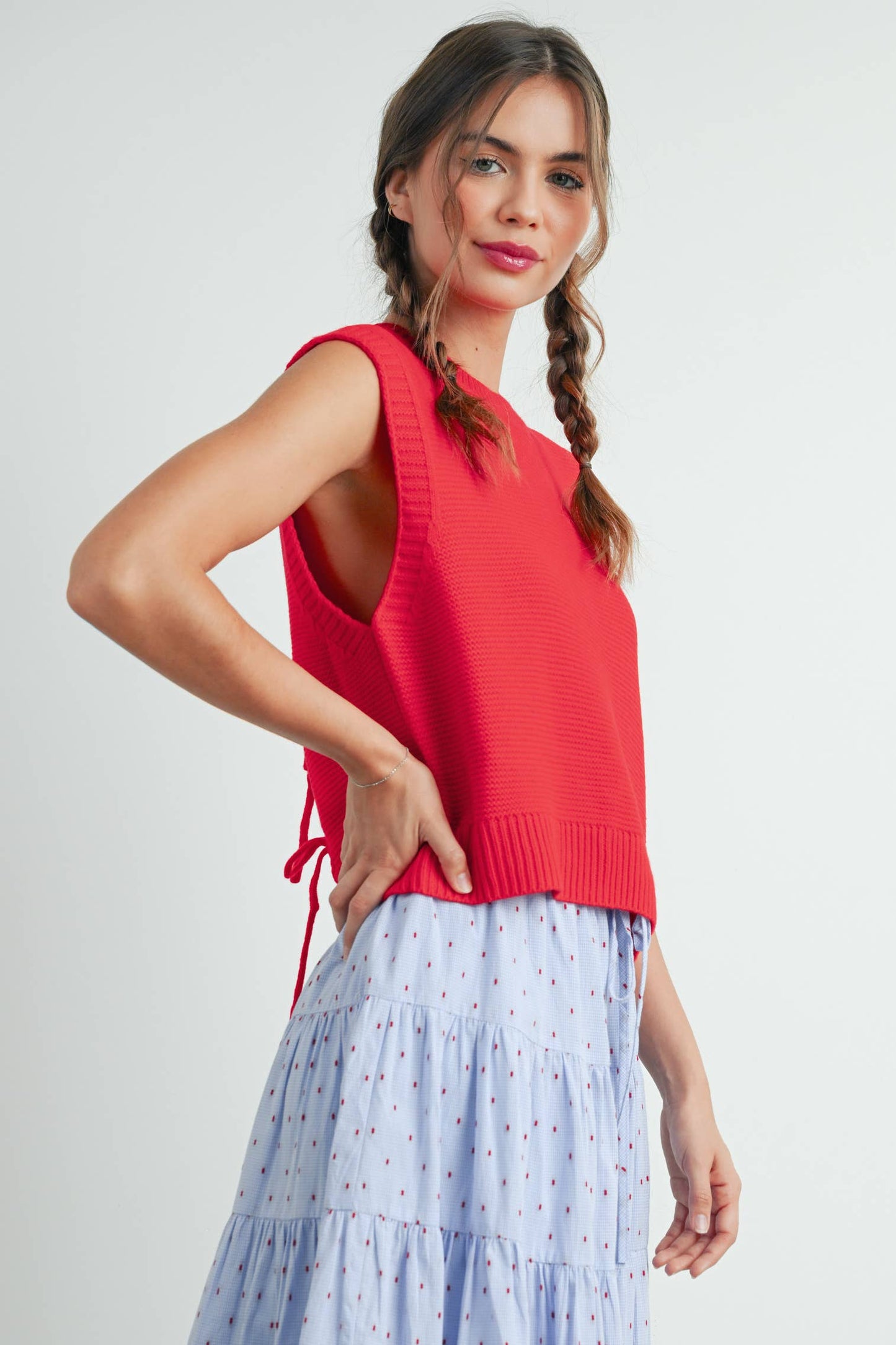 Sweater Top with Tie Back