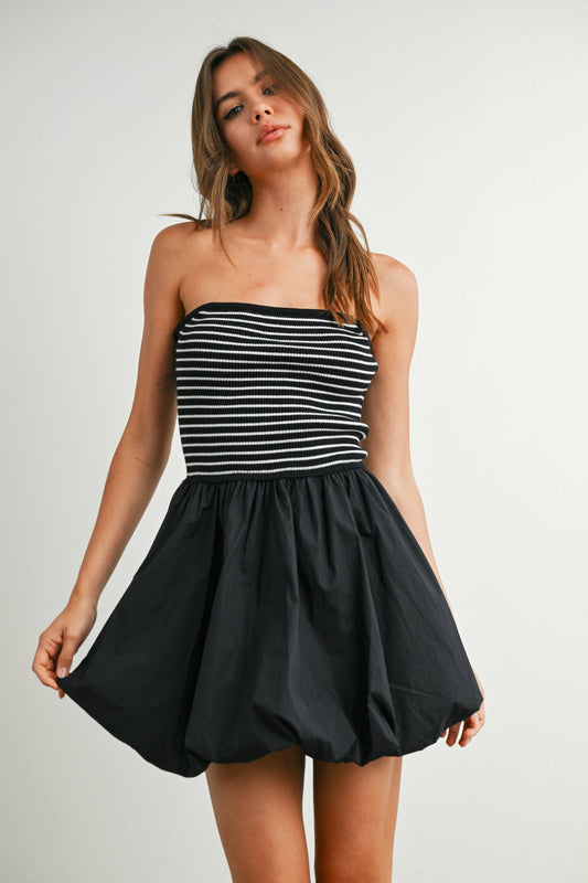 Bubble Hem Mini Skirt Dress
