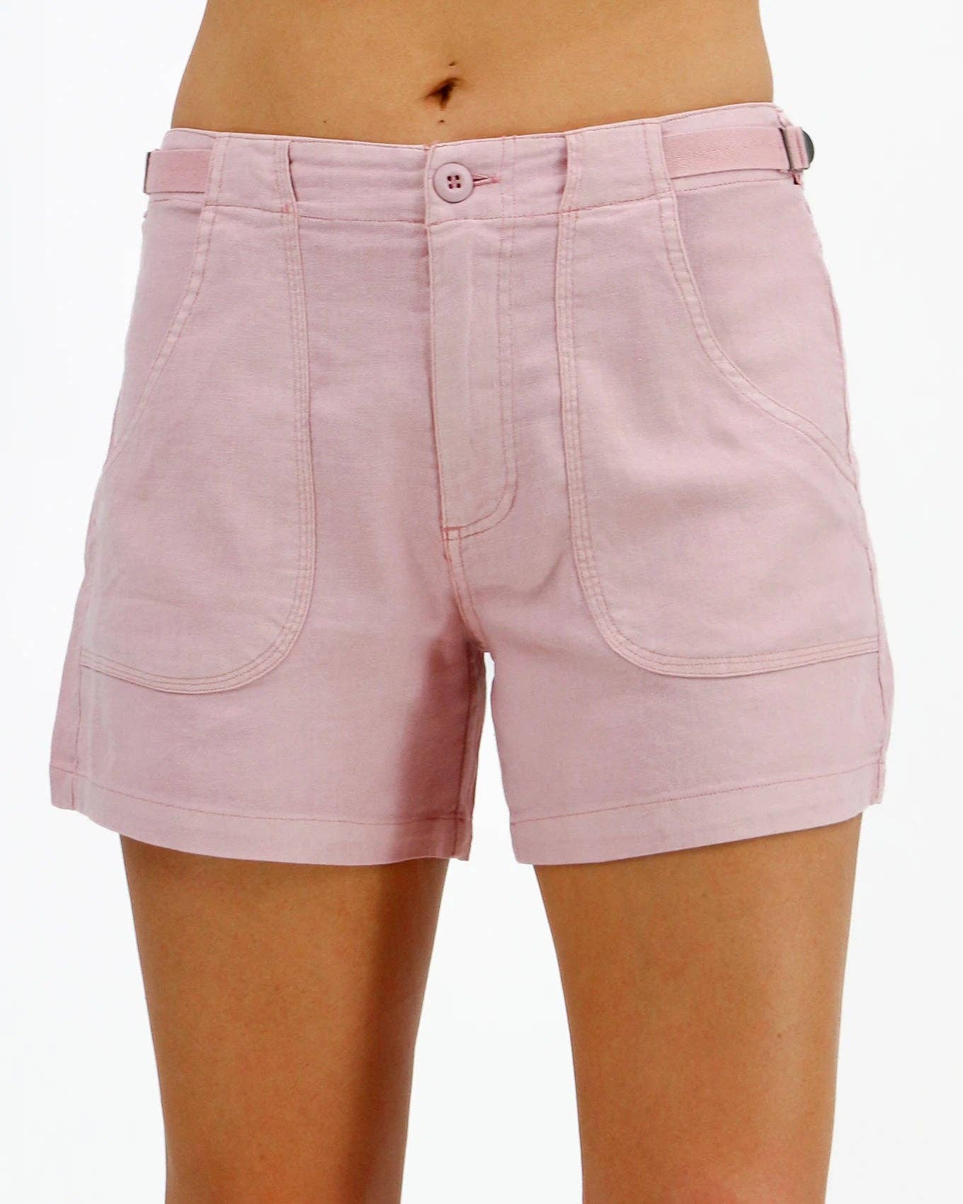 Linen Shorts in Blush