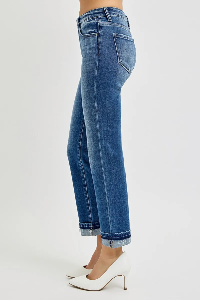 Risen Mid Ankle Cuffed Straight Leg