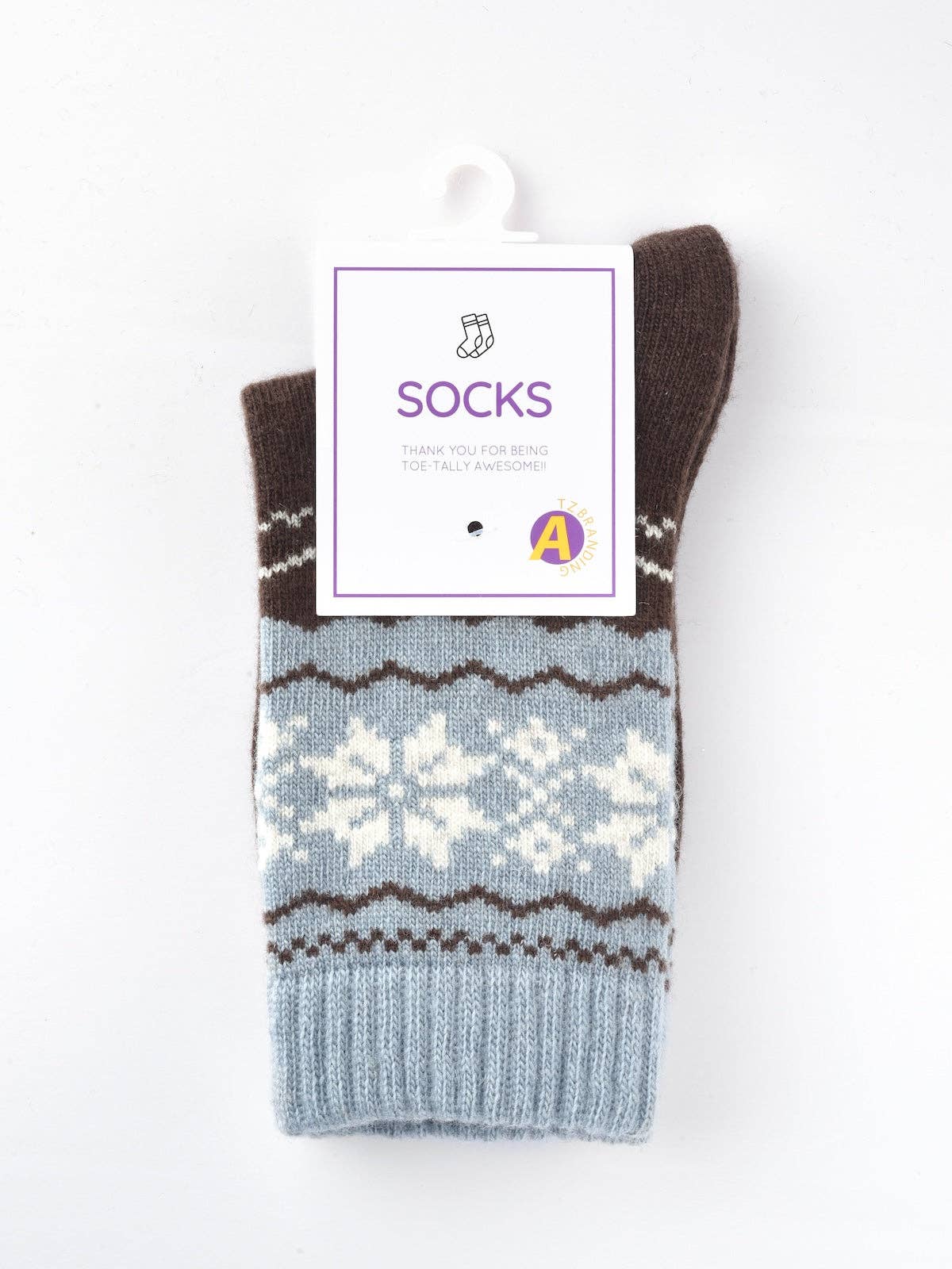 ThickSnowflake Patterned Mid-calf Socks