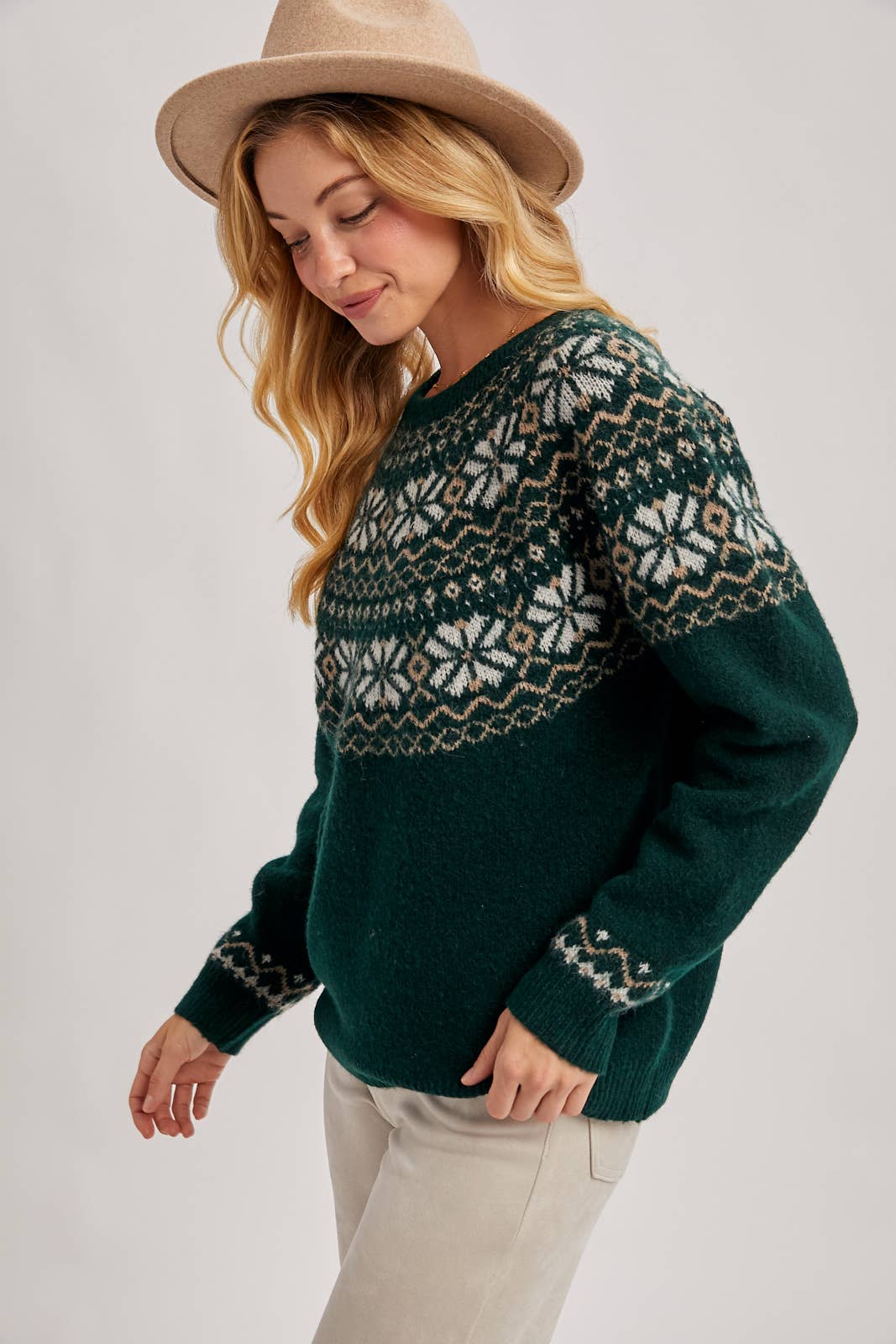 HOLIDAY FAIRE ISLE KNIT SWEATER