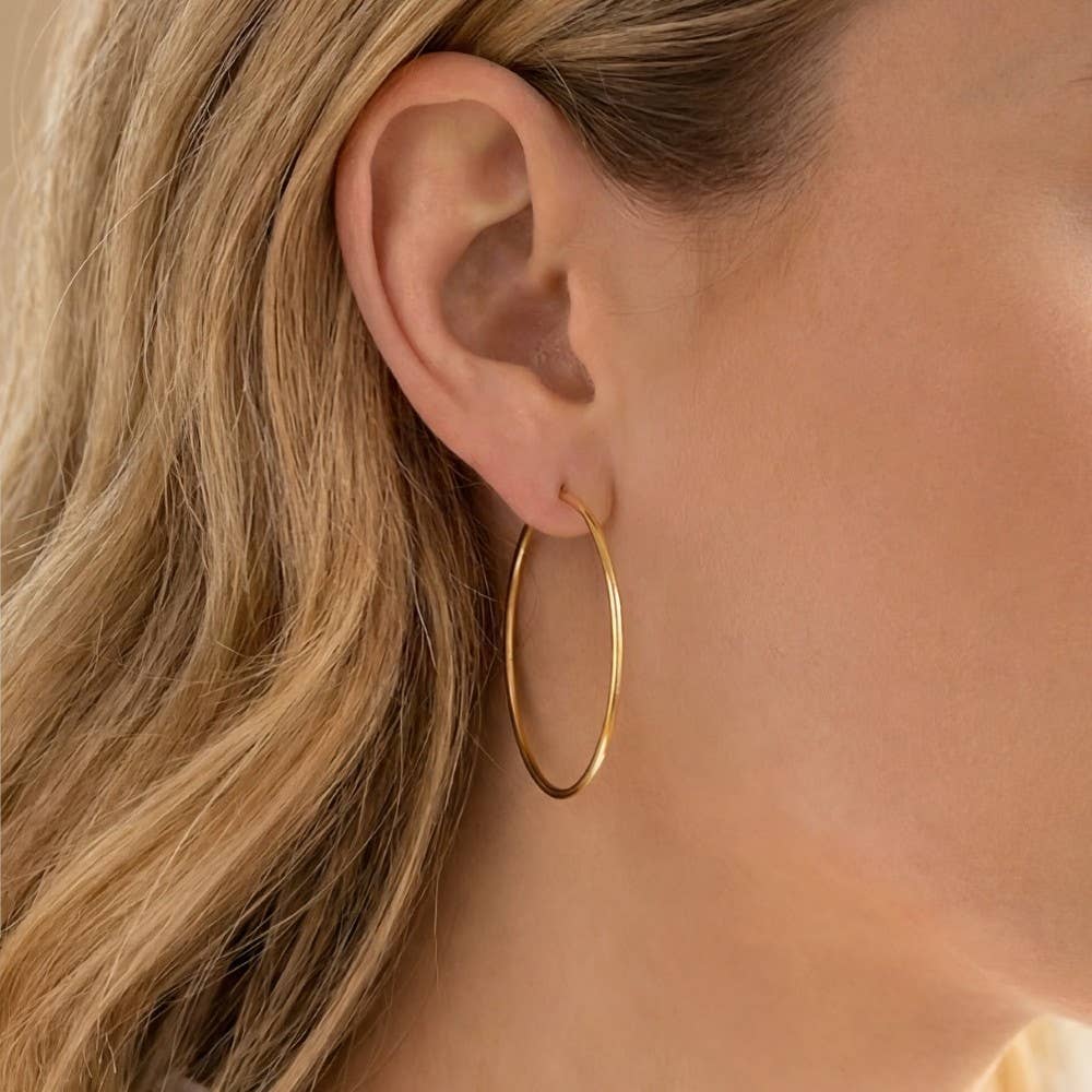 Thin Hoop Earrings