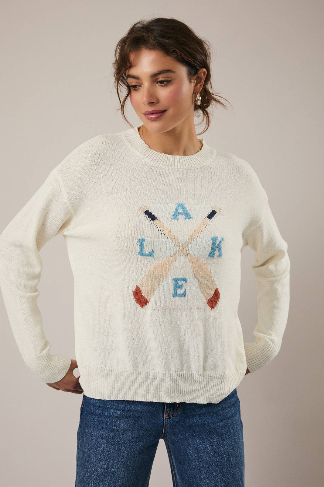 Round Neckline Lake Sweater
