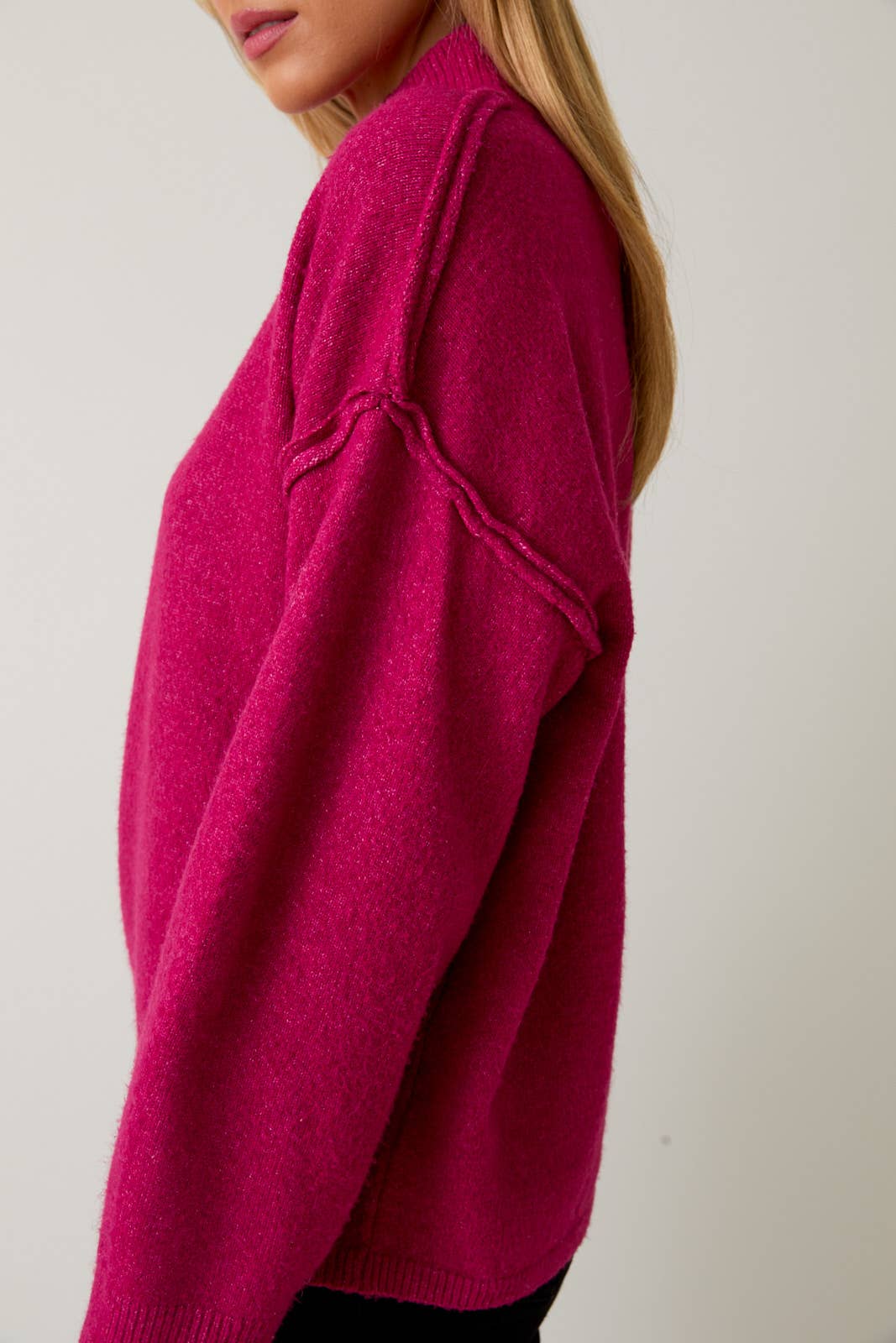 Mock Neck Long Sleeve Sweater