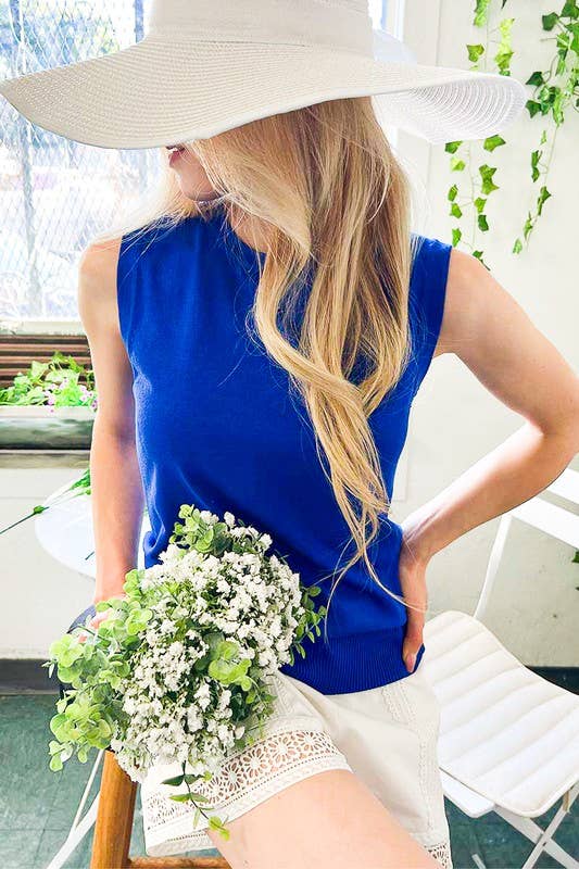 Sleeveless Sweater Top