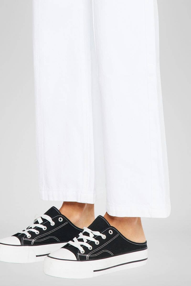 Ultra High Rise Wide Leg Jeans White Kan Can