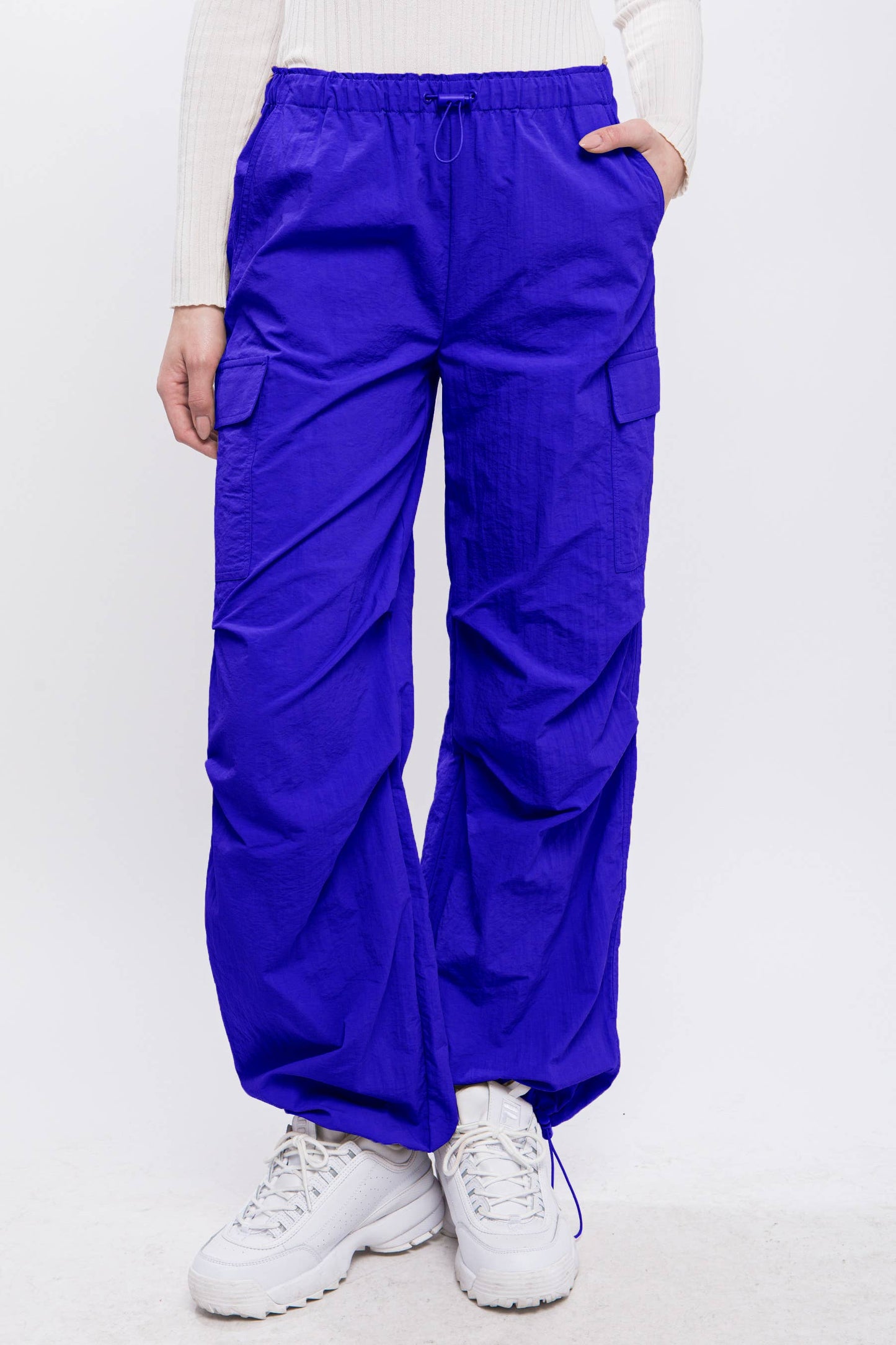 Loose Fit Parachute Cargo Pants