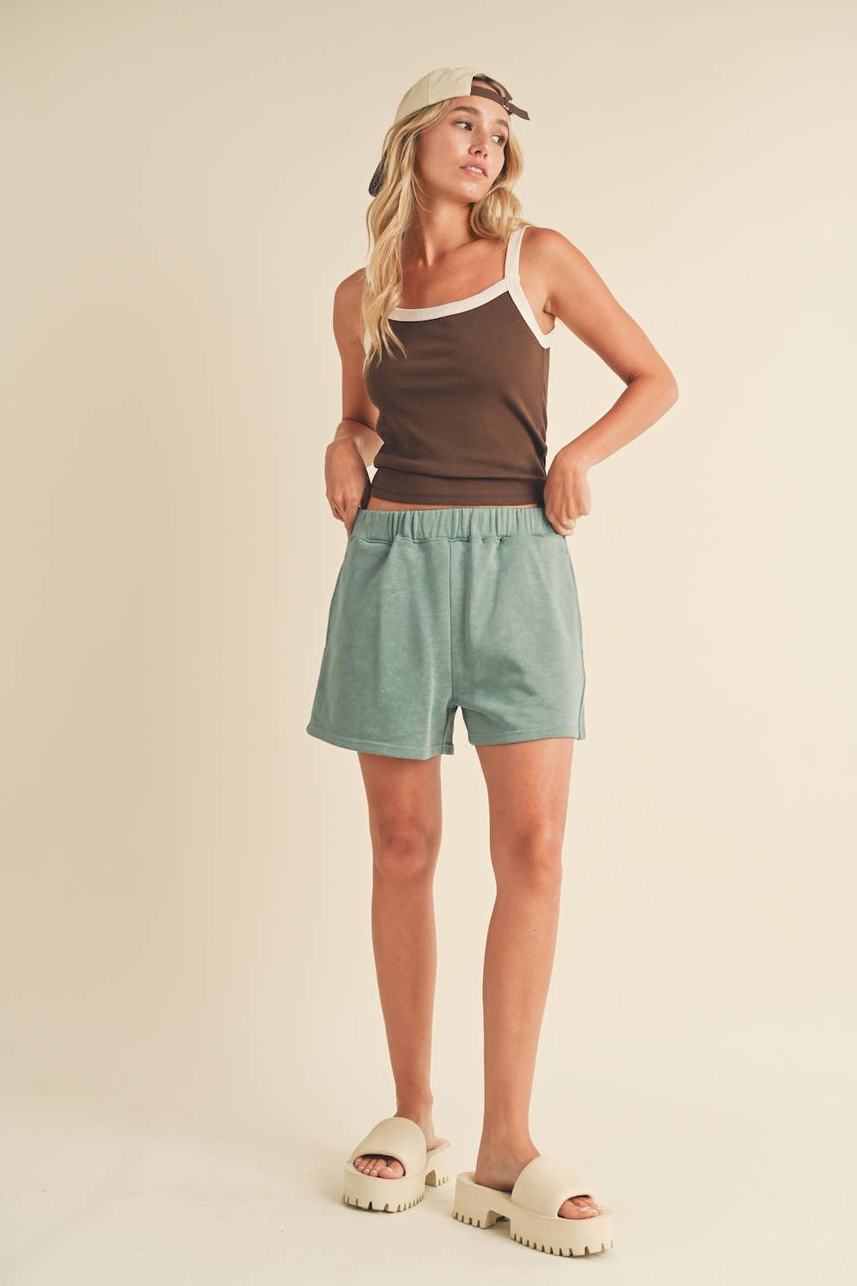 Brush-Soft High Waisted Sweat Shorts
