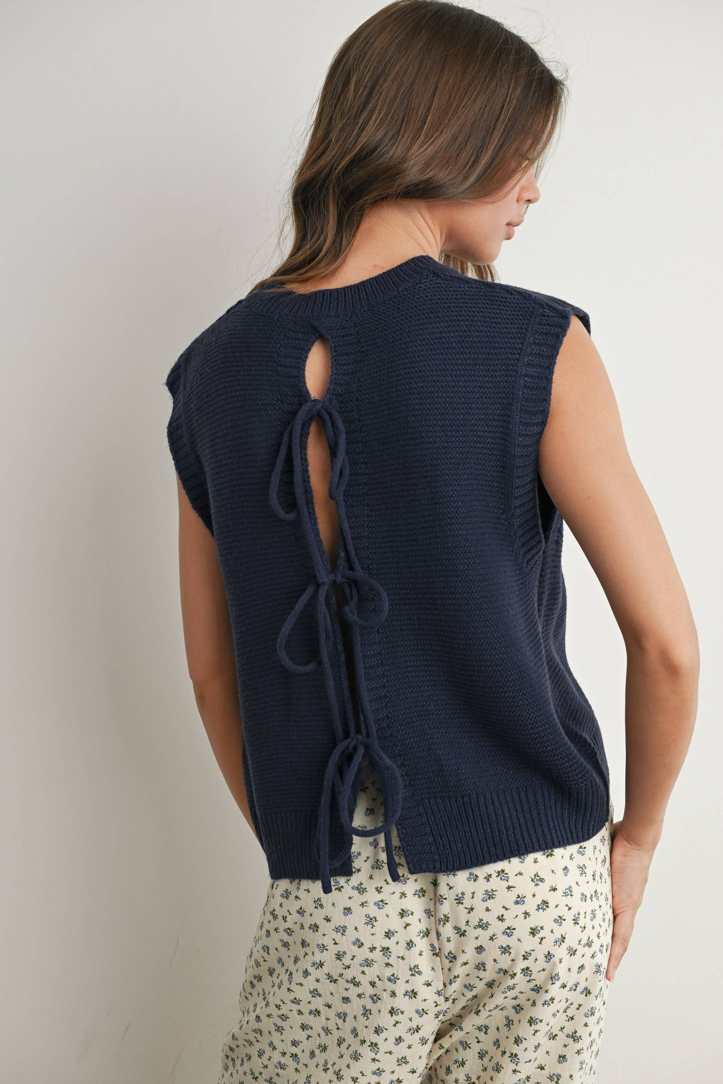 Sweater Top with Tie Back