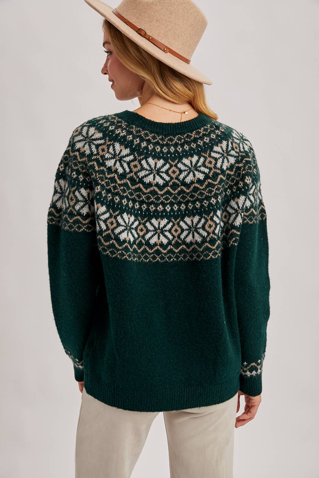 HOLIDAY FAIRE ISLE KNIT SWEATER