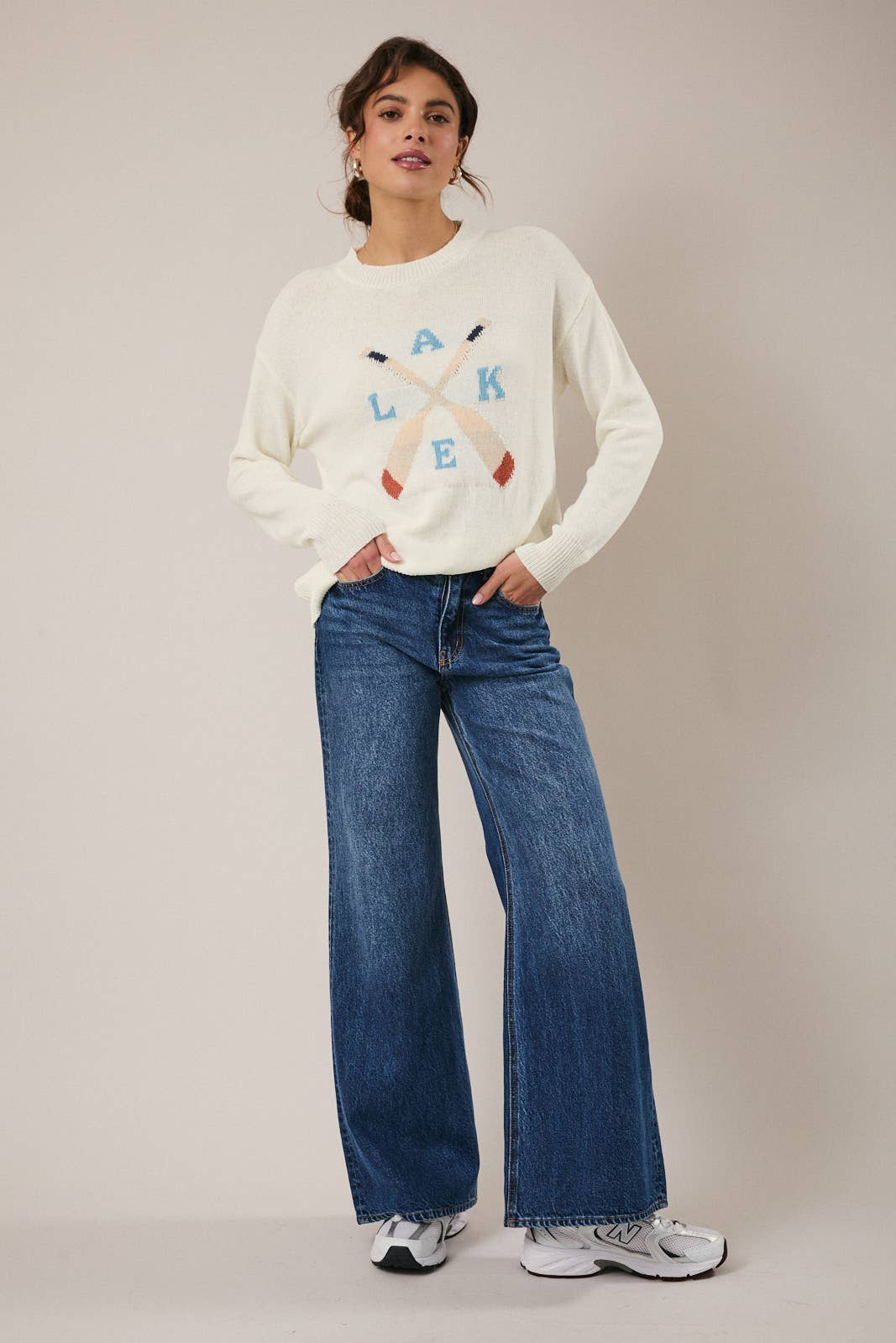 Round Neckline Lake Sweater