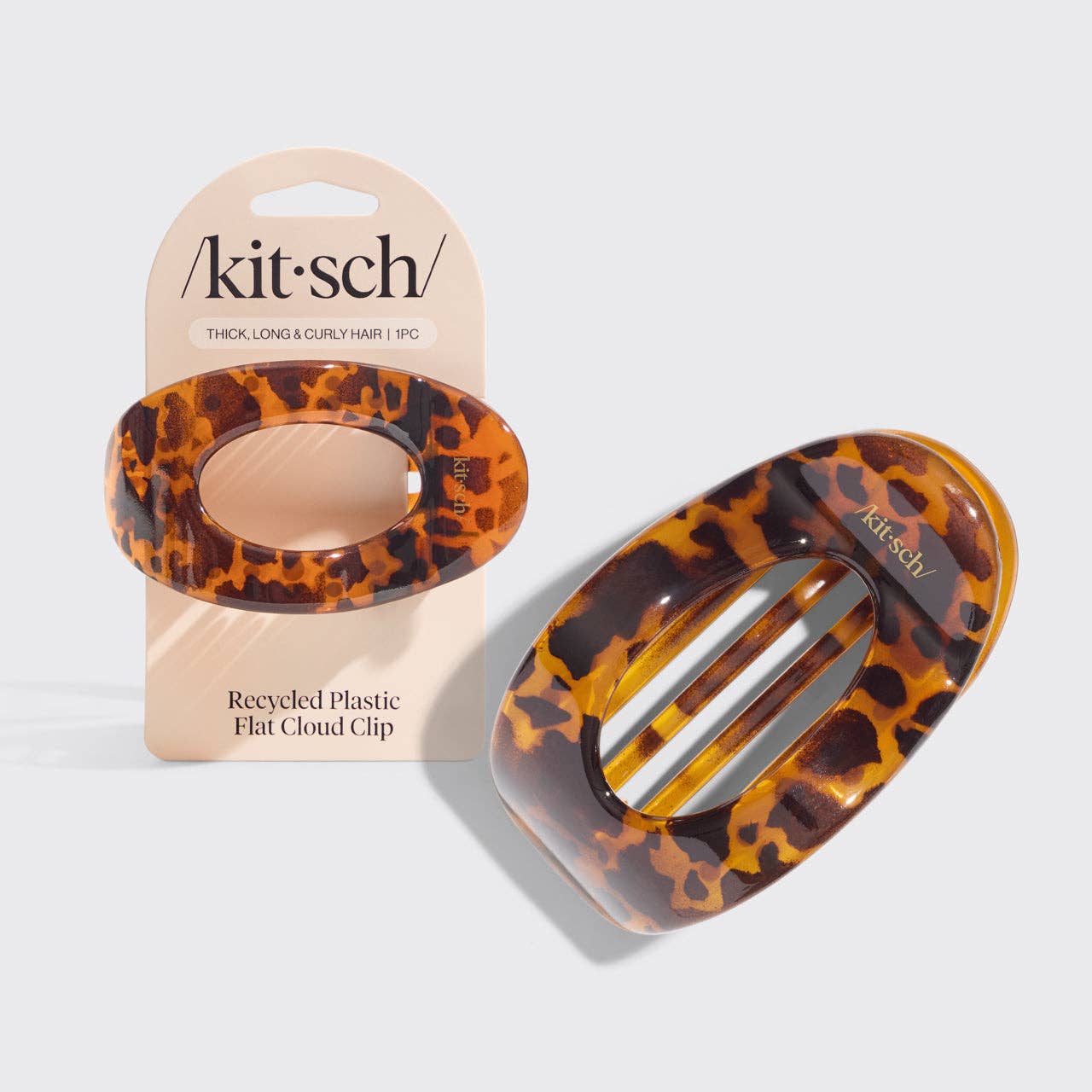 Kitsch Plastic Large Flat Cloud Clip - Tort