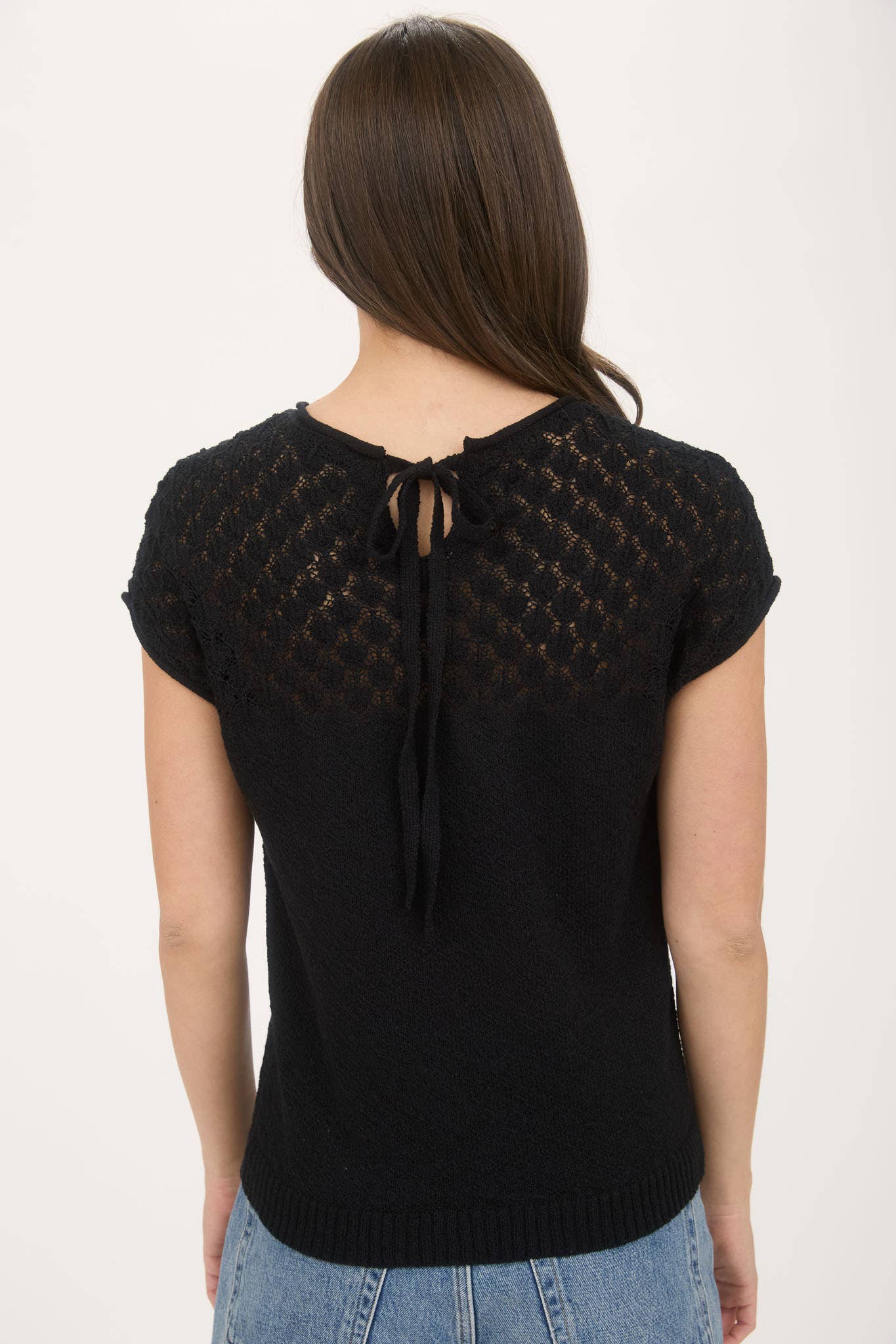 Eyelet Sweater Knit Top