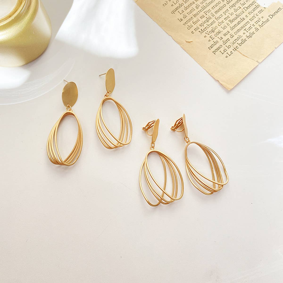 Matte Gold Earrings