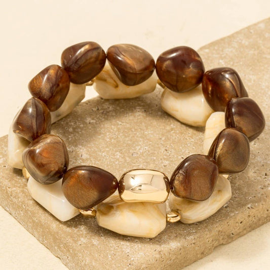Mixed Chunky Beaded Bracelet Set