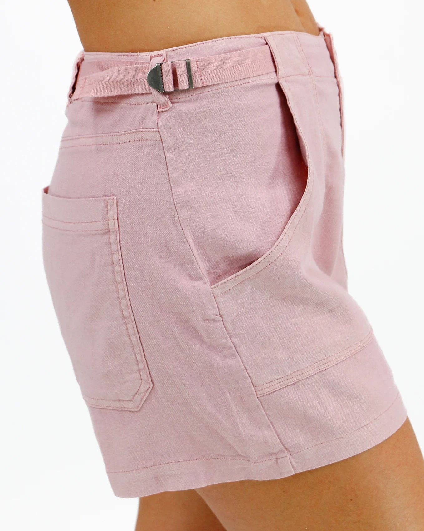 Linen Shorts in Blush