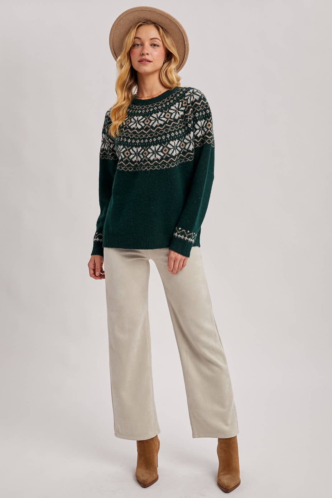 HOLIDAY FAIRE ISLE KNIT SWEATER