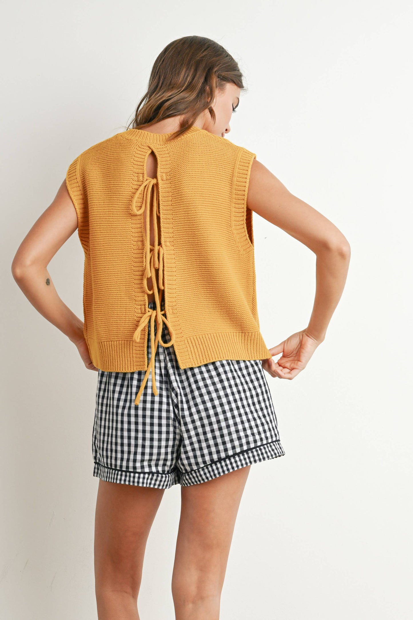 Sweater Top with Tie Back