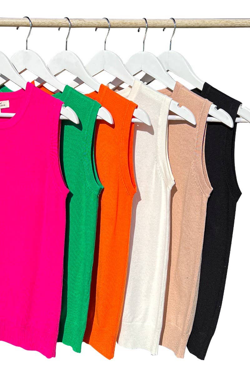 Sleeveless Sweater Top