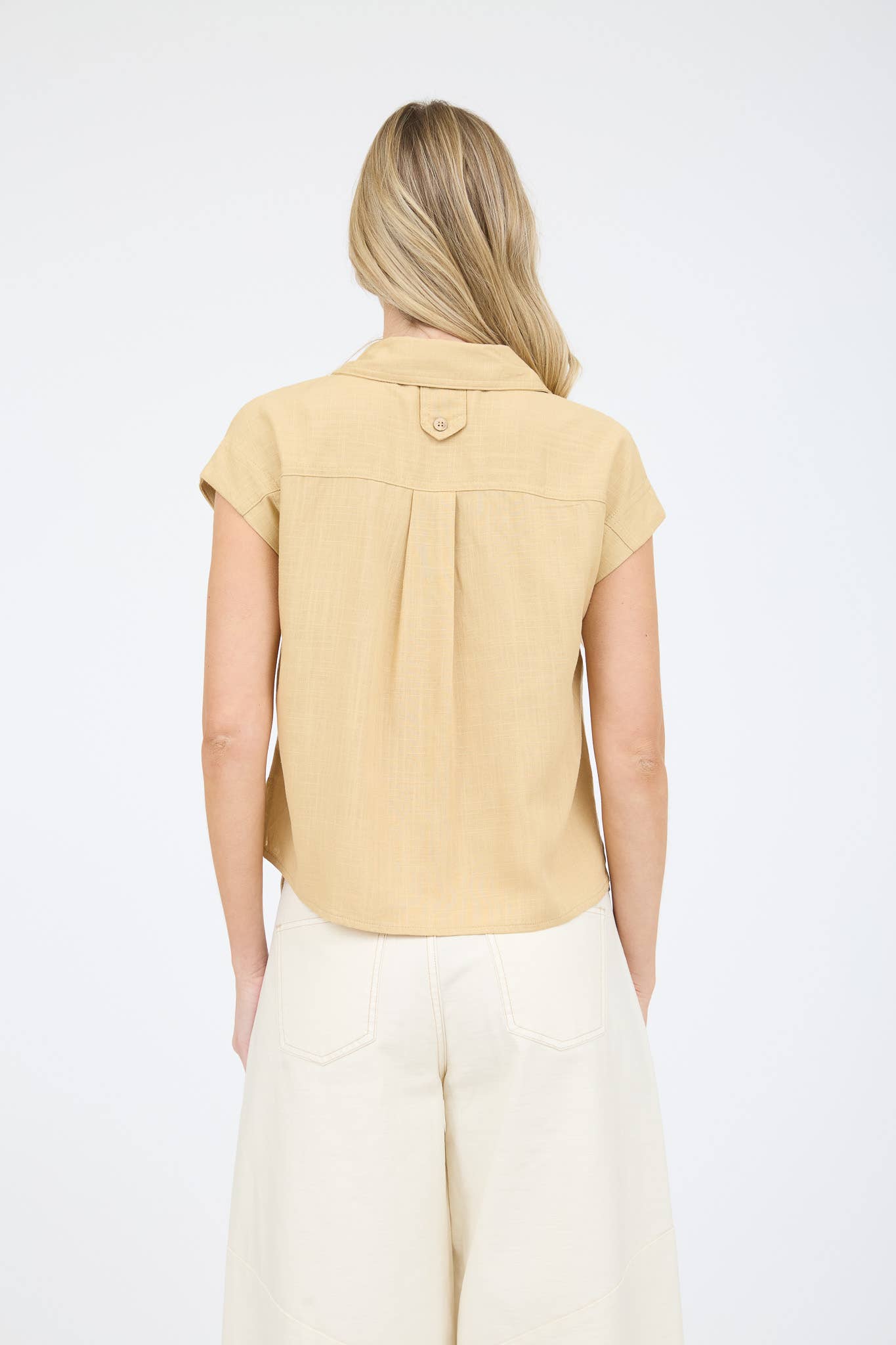 Short Sleeve Linen Button Down Shirt