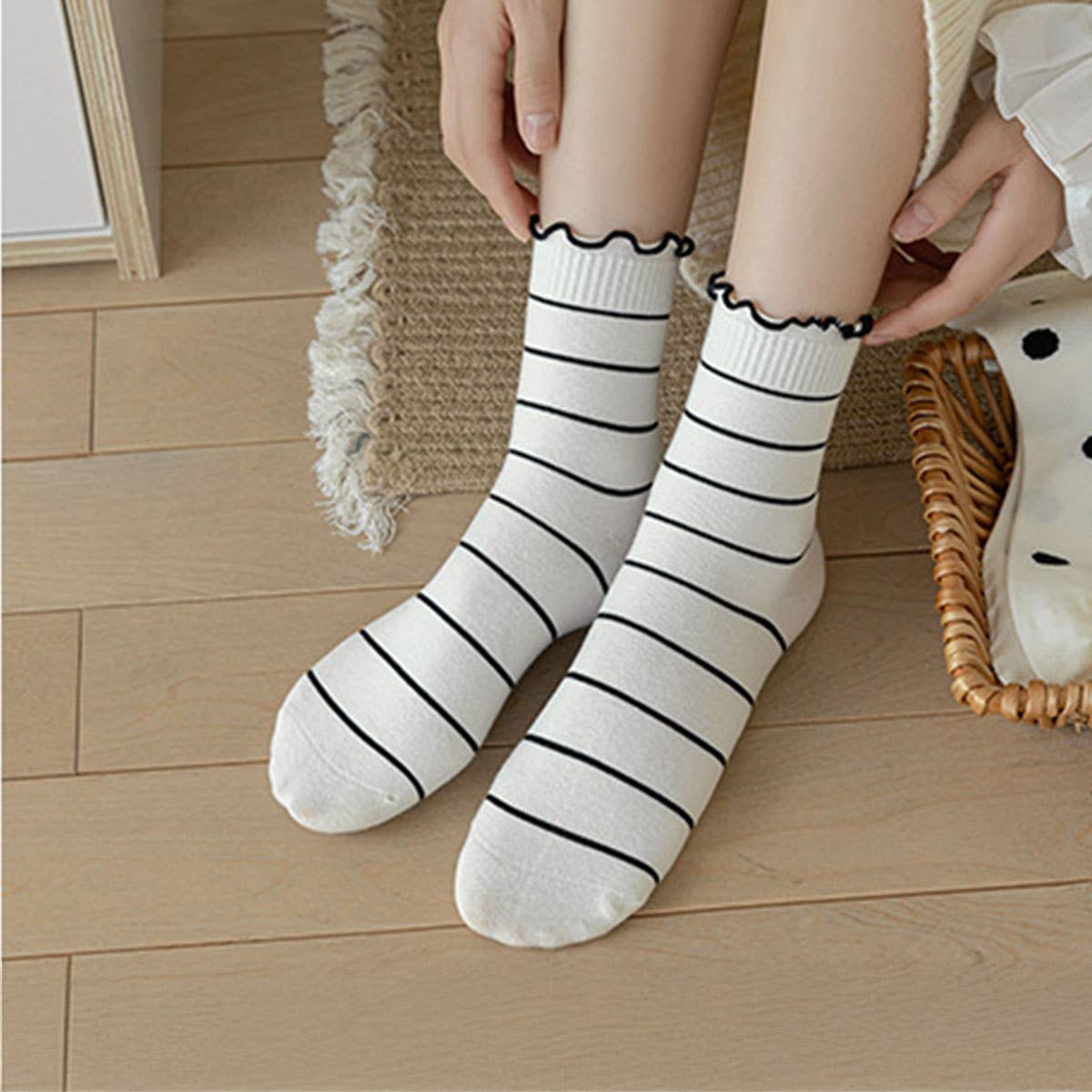 Cute Dots, Stripes, Bow Crew Socks