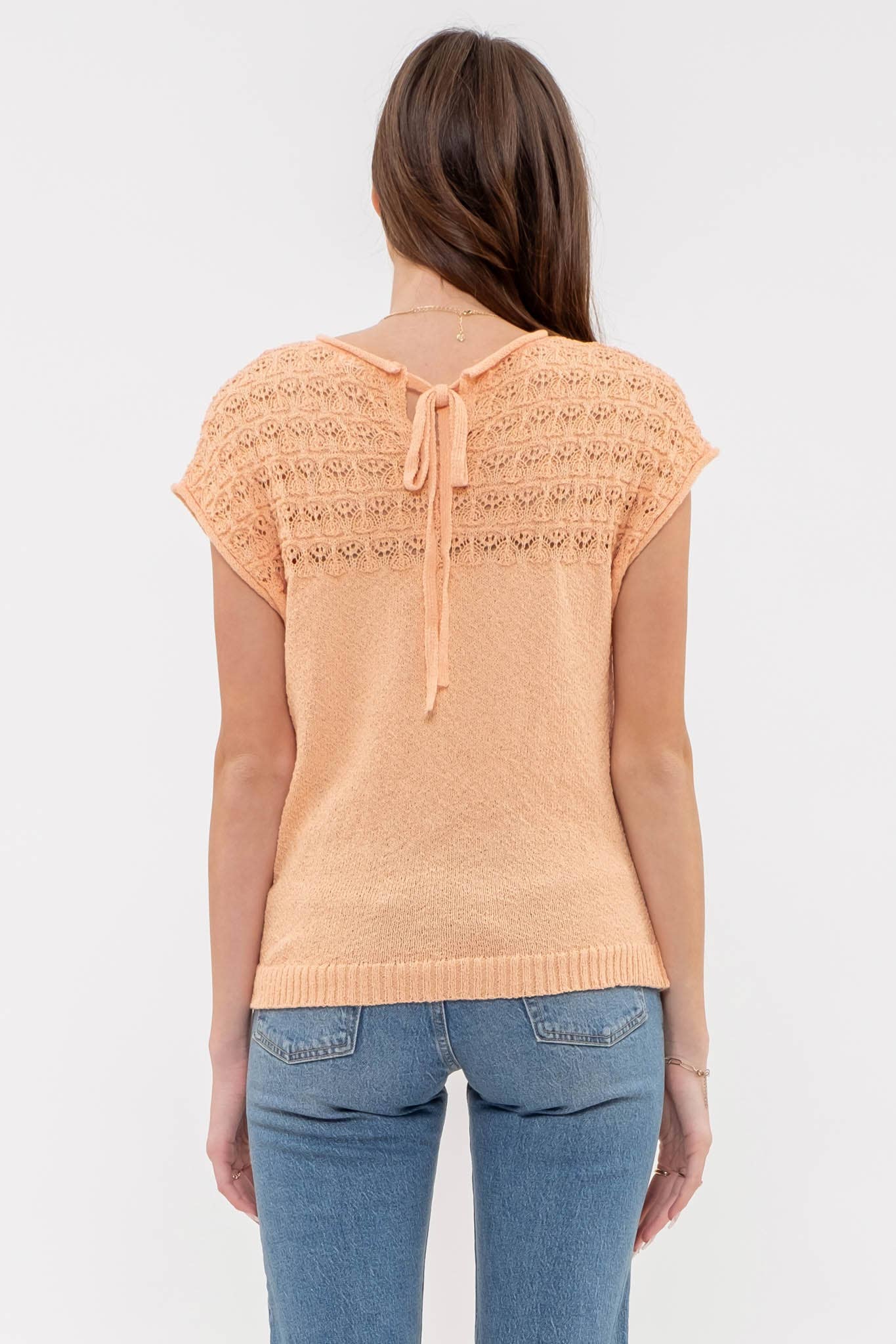 Eyelet Sweater Knit Top