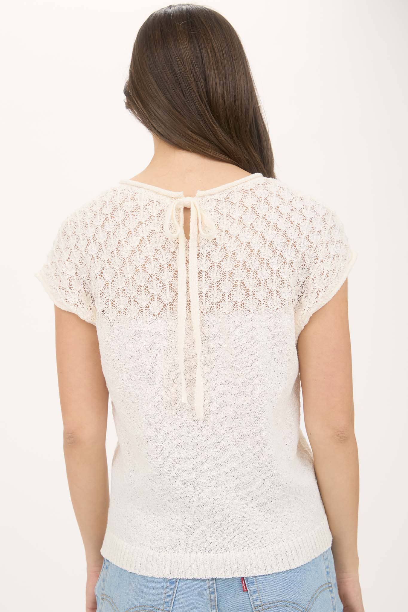 Eyelet Sweater Knit Top