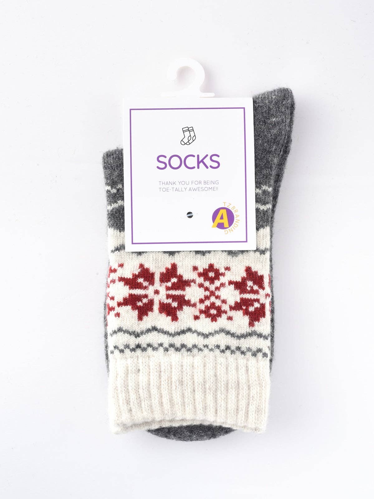 ThickSnowflake Patterned Mid-calf Socks