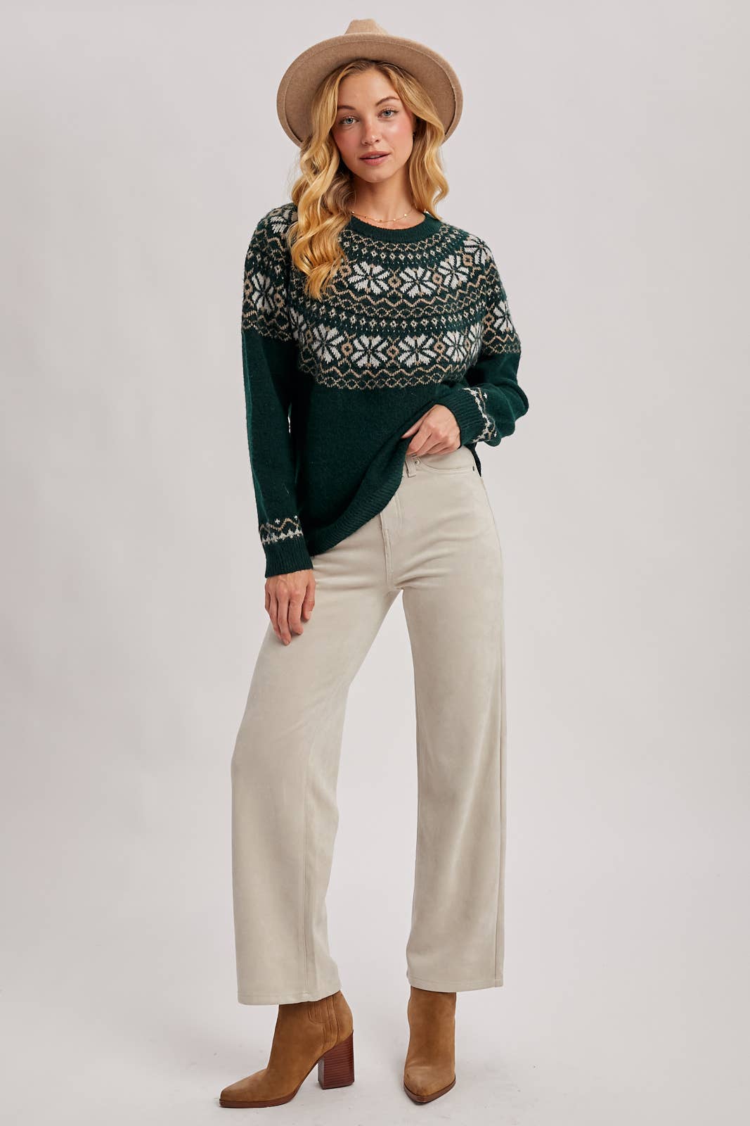 HOLIDAY FAIRE ISLE KNIT SWEATER