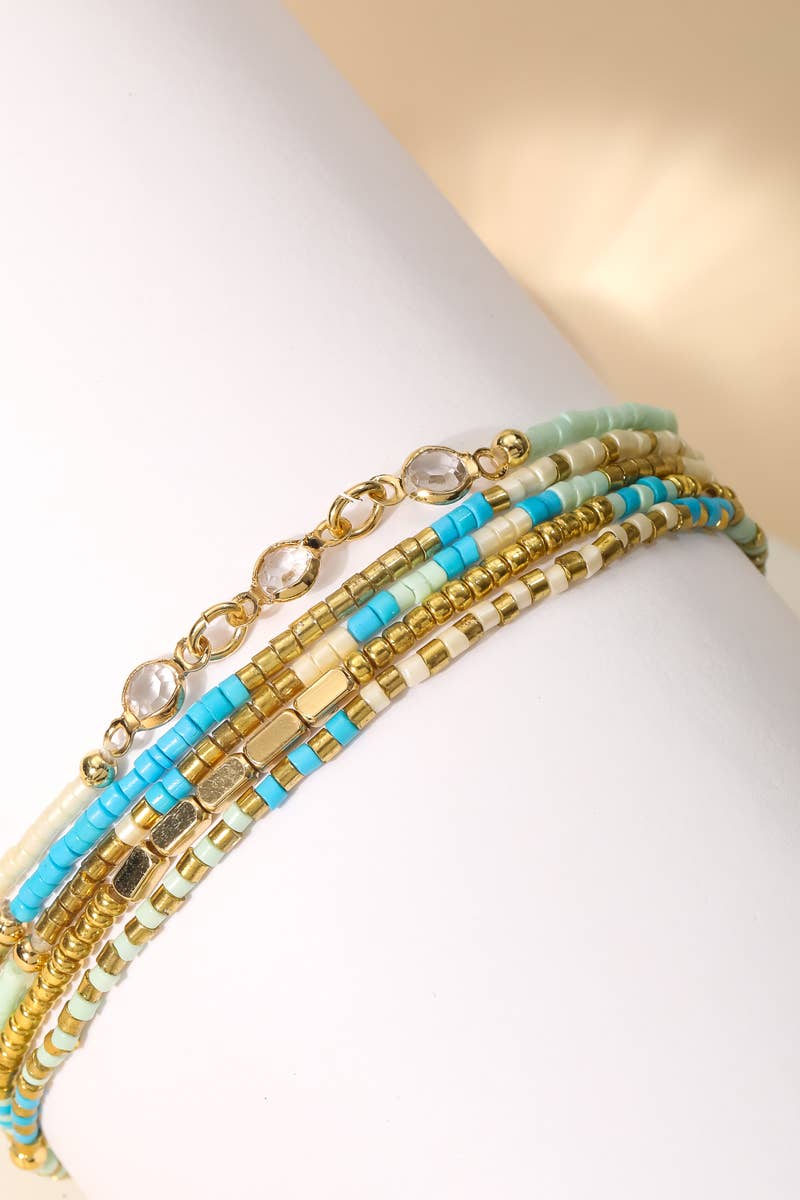 Dainty Assorted Bead Bracelet Set