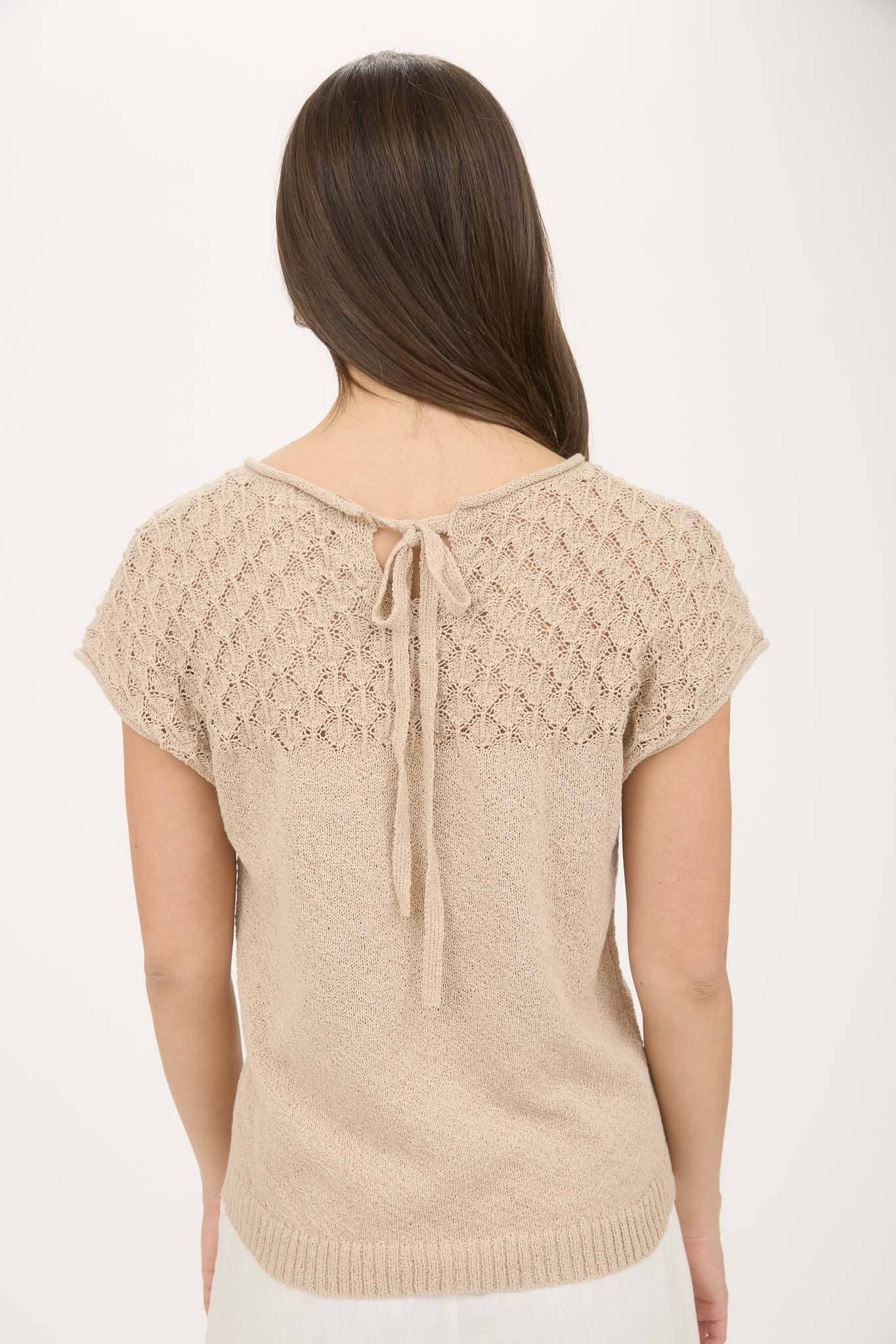 Eyelet Sweater Knit Top