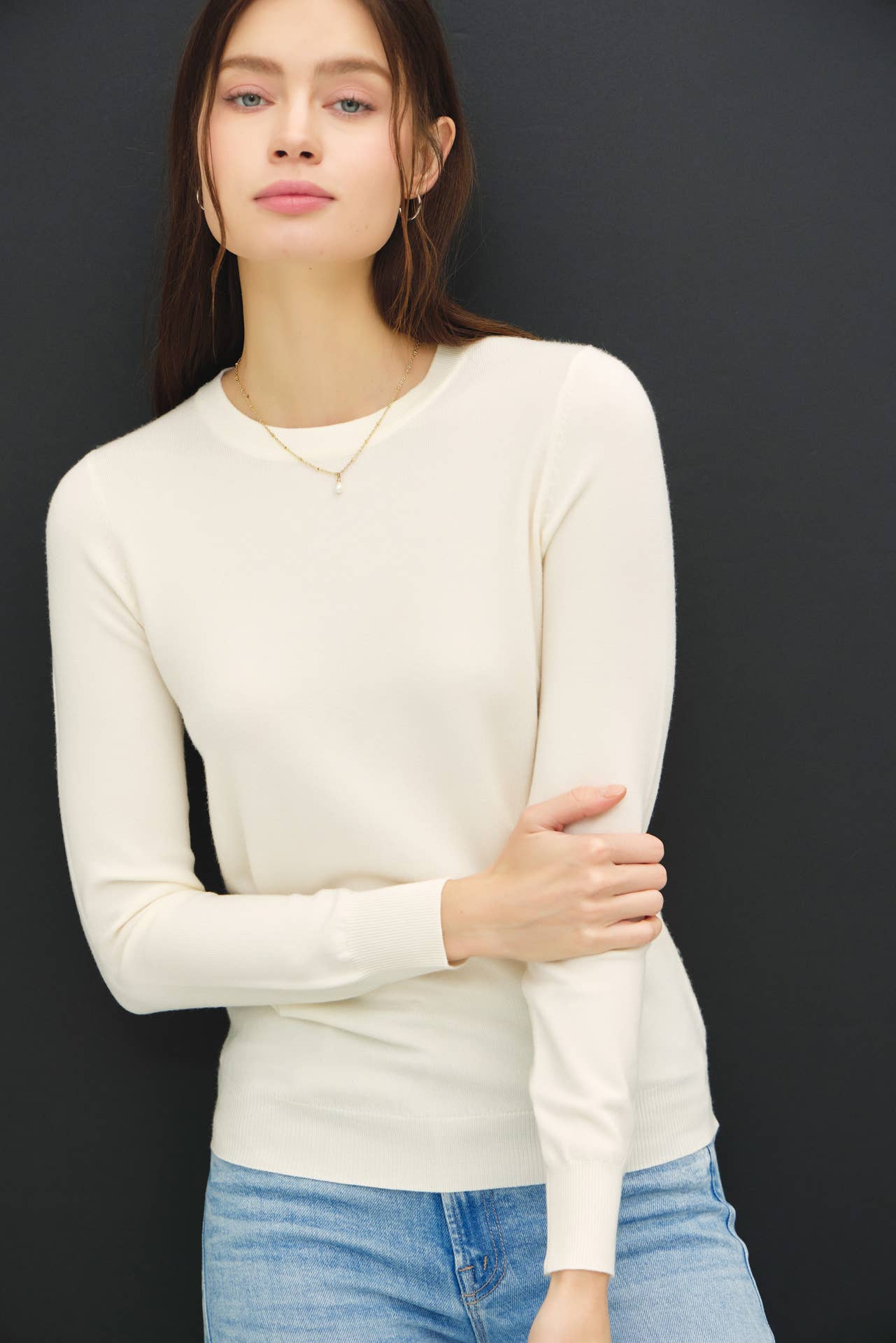 Crew Neck Soft Knit Sweater
