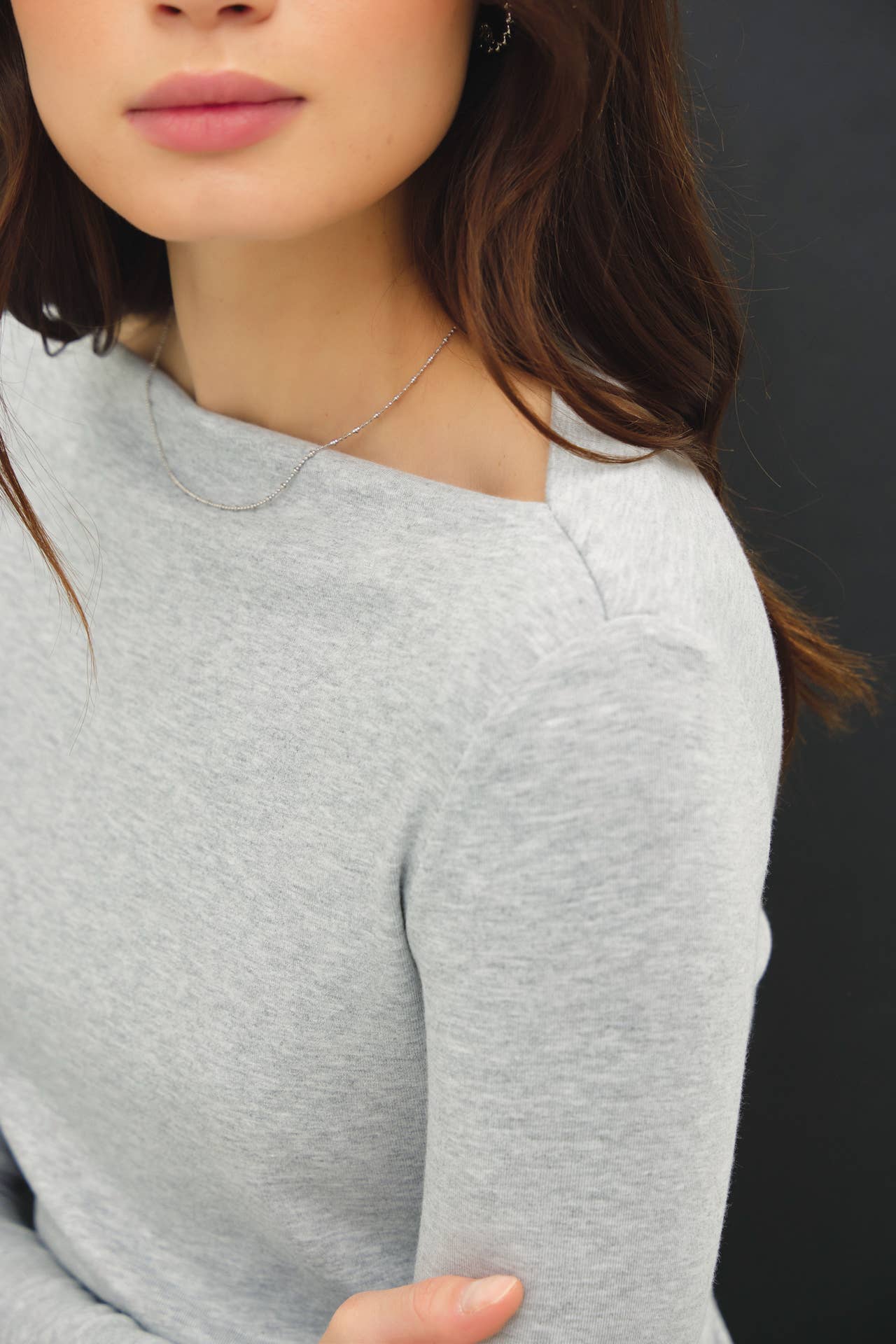 Basic Boat Neck Long Sleeved Top