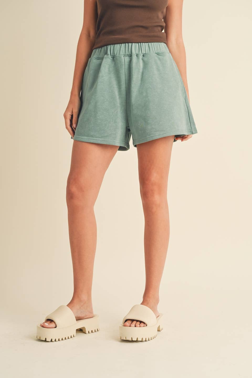 Brush-Soft High Waisted Sweat Shorts
