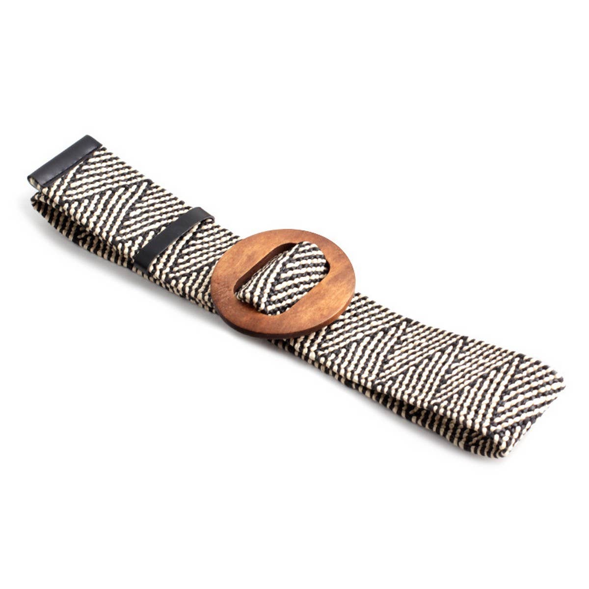 Round Buckle Fashion Stretch Belt