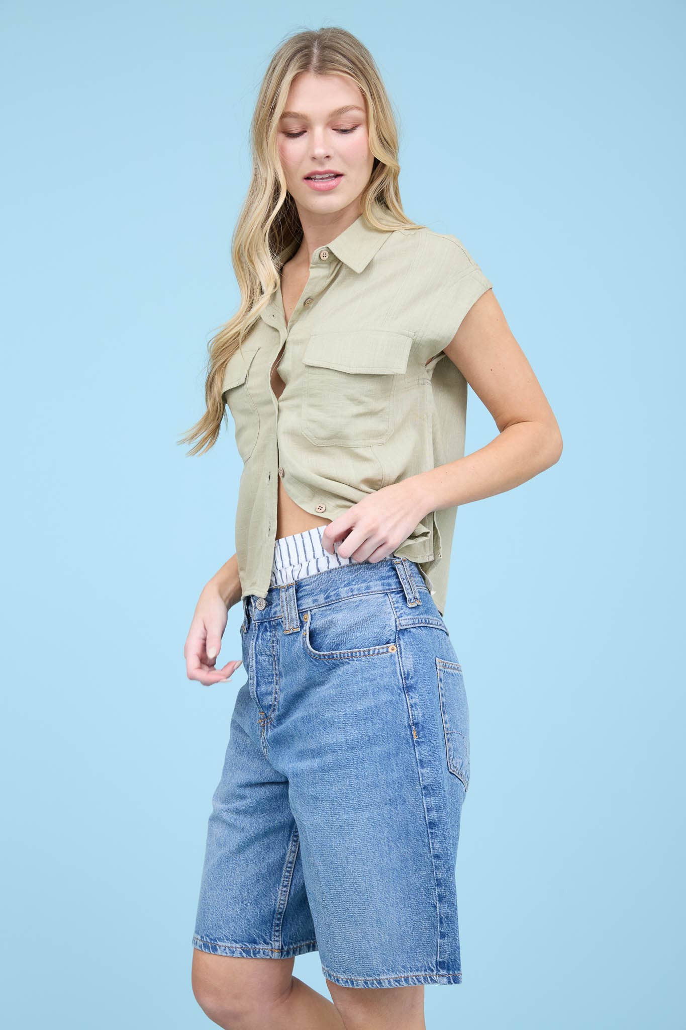Short Sleeve Linen Button Down Shirt