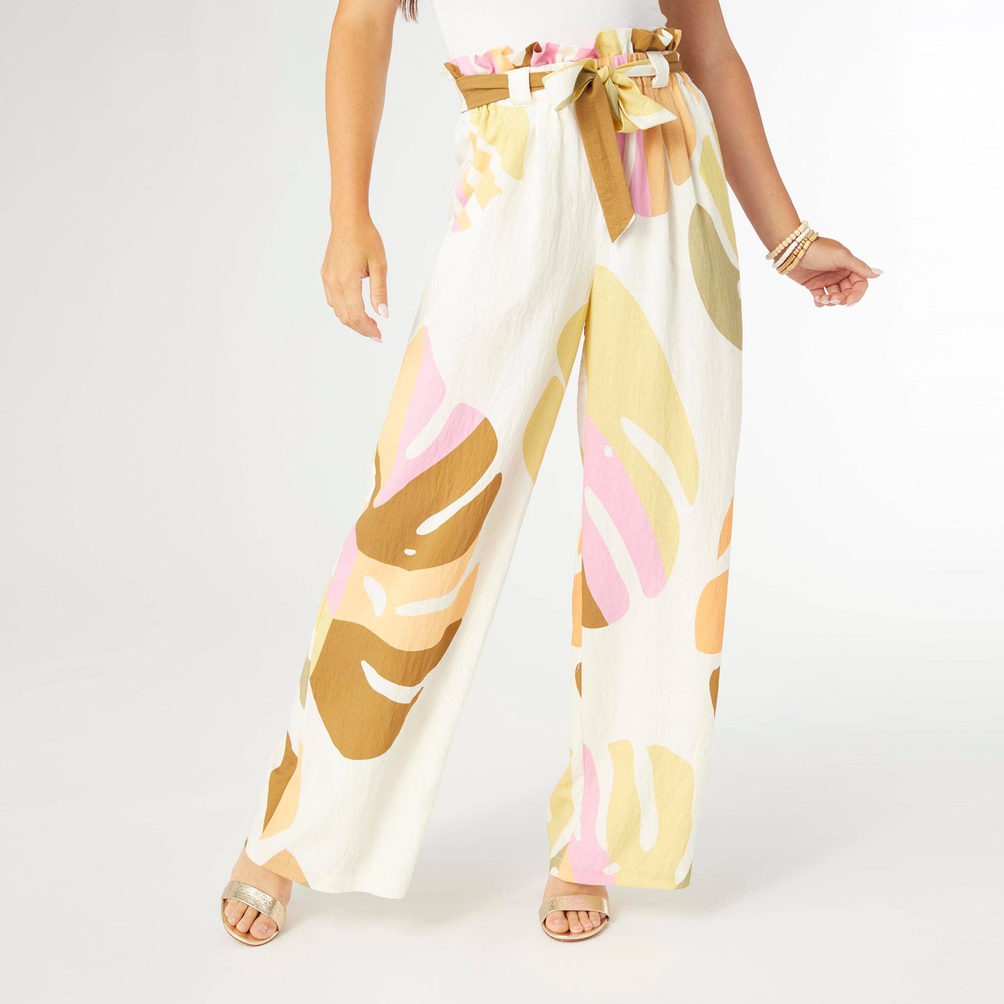 Lyla Printed Flowy Pant with Tie Waist