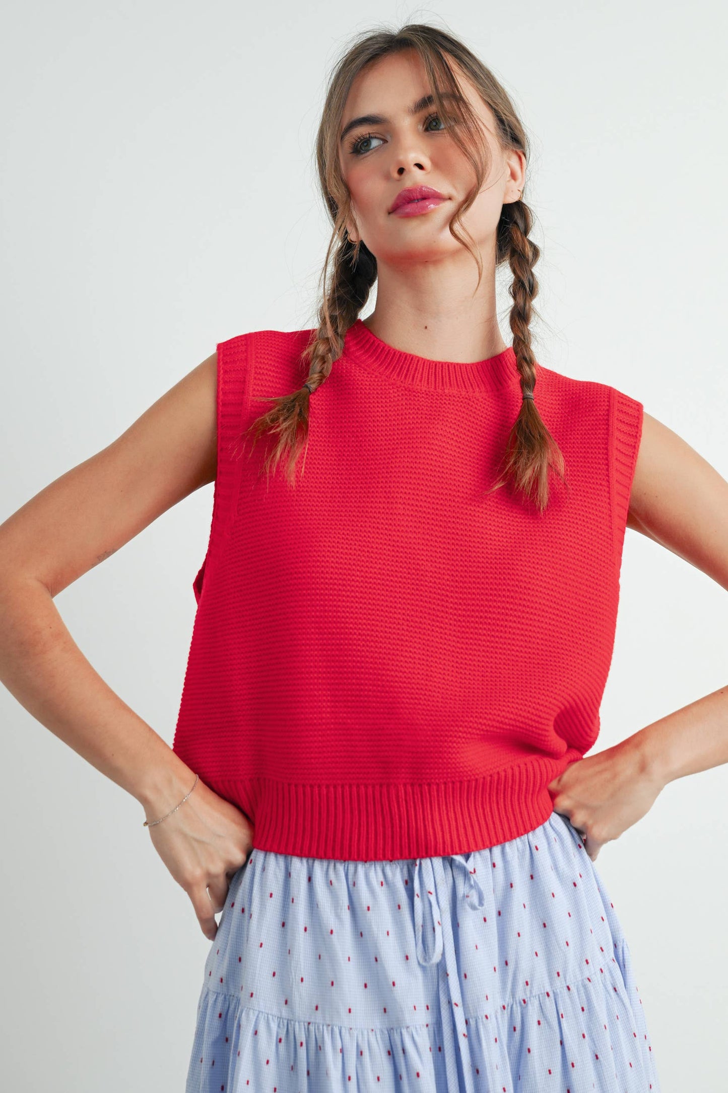 Sweater Top with Tie Back