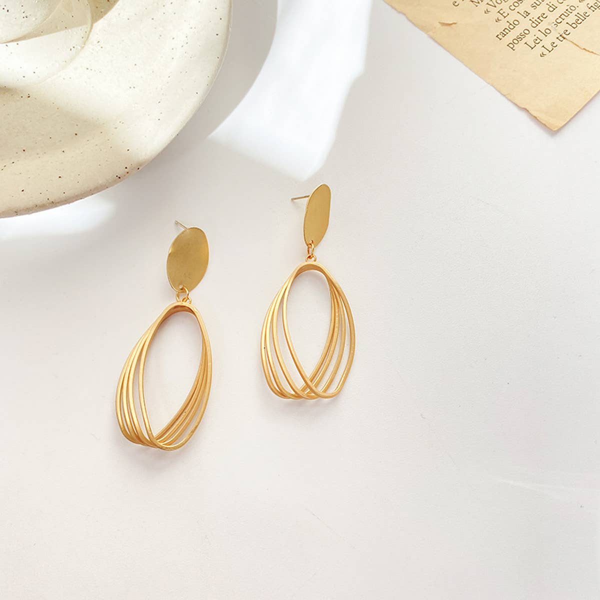 Matte Gold Earrings