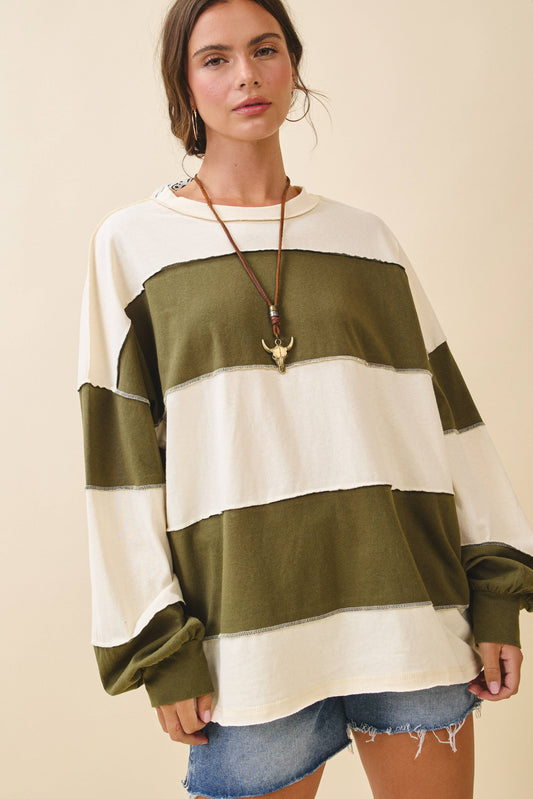 Oversized Stripe Pullover