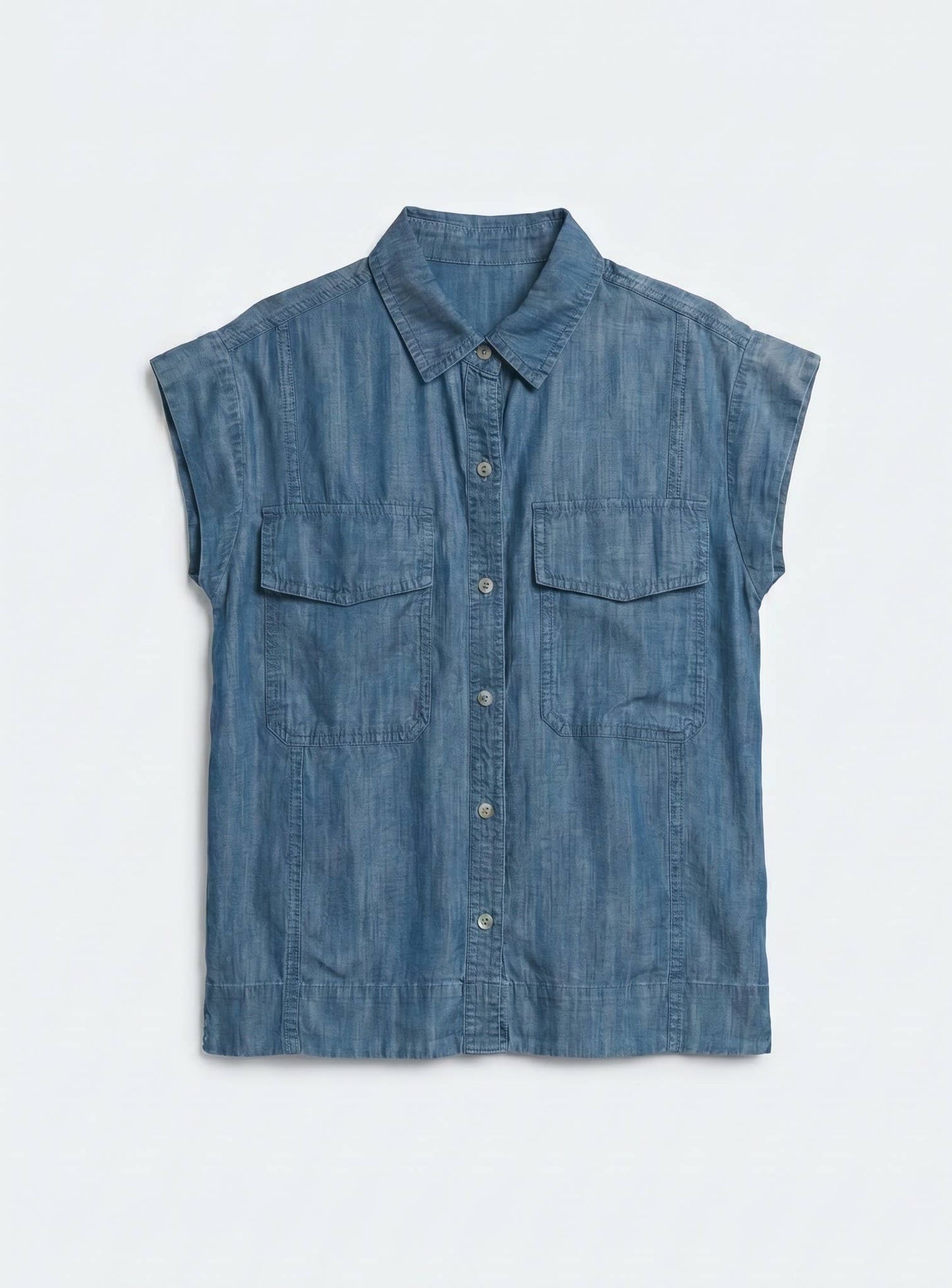 Sleeveless Denim Shirt