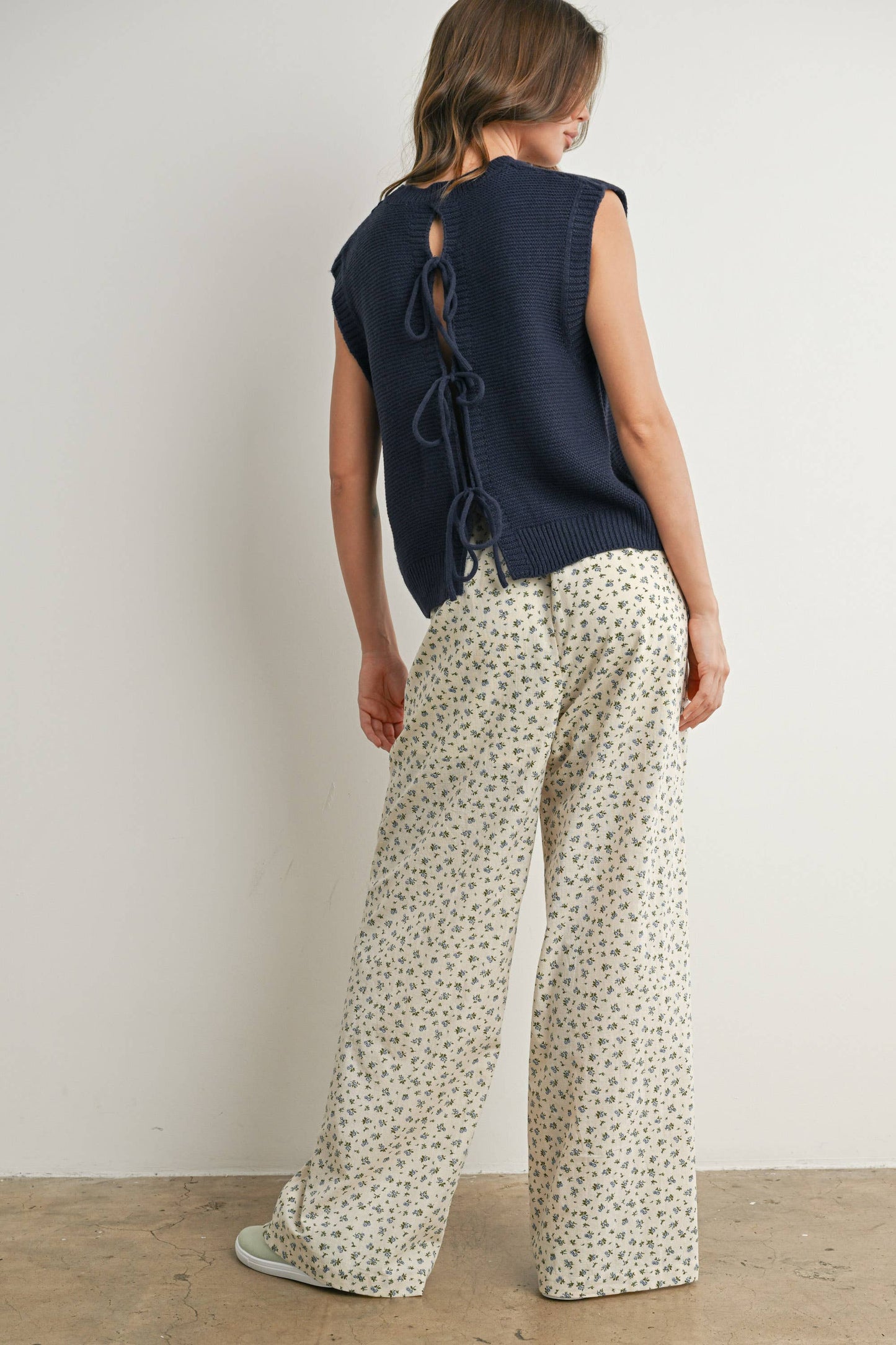 Sweater Top with Tie Back