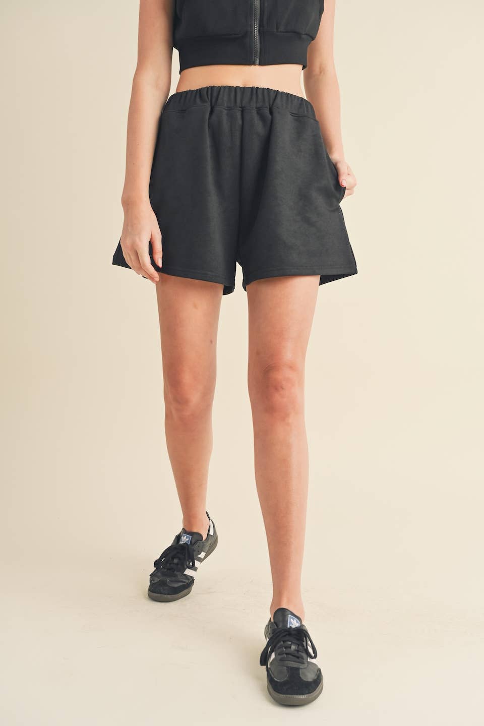 Brush-Soft High Waisted Sweat Shorts