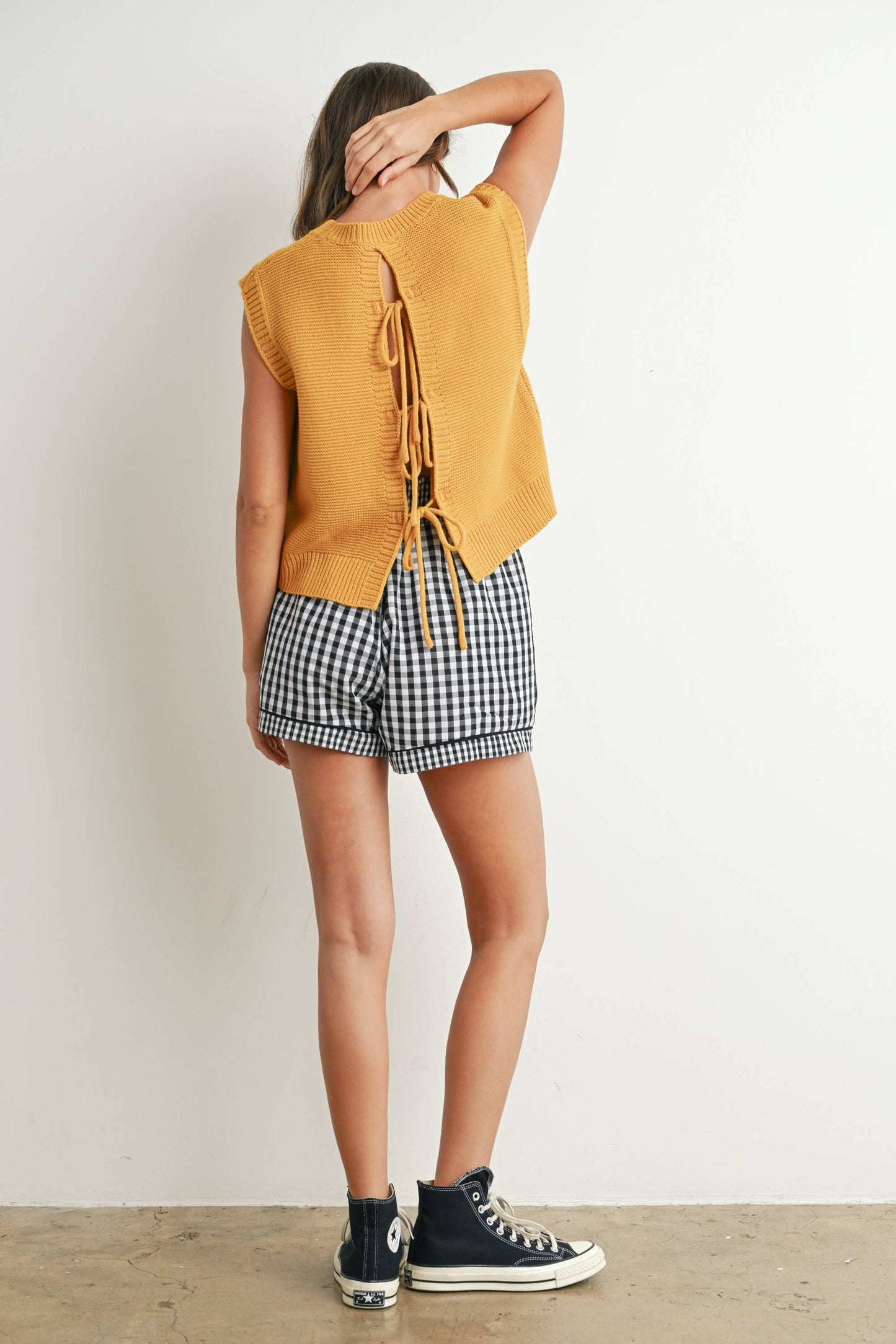 Sweater Top with Tie Back