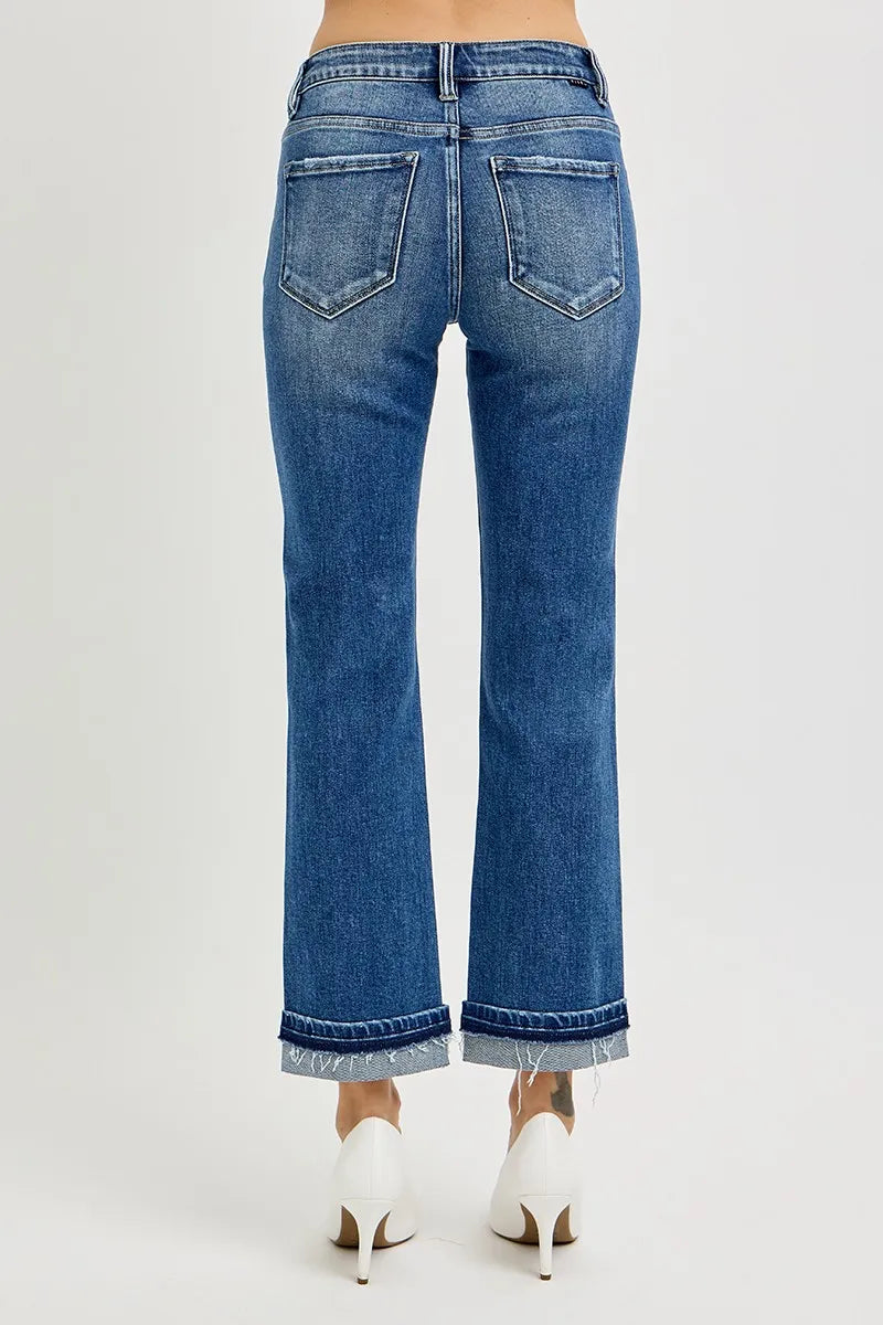 Risen Mid Ankle Cuffed Straight Leg